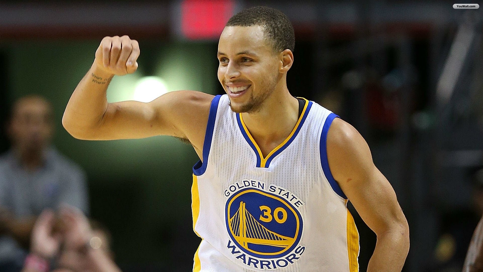 Stephen Curry, Golden State Warriors, Sorriso, Numero 30, Full HD, sfondo Windows 11