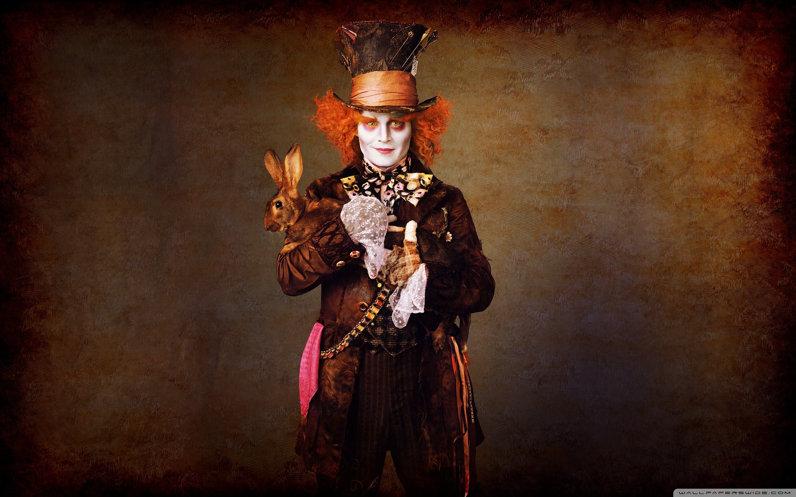 Cappellaio Matto, Johnny Depp, Alice in Wonderland (2010), Tim Burton, Ritratto, sfondo 2K