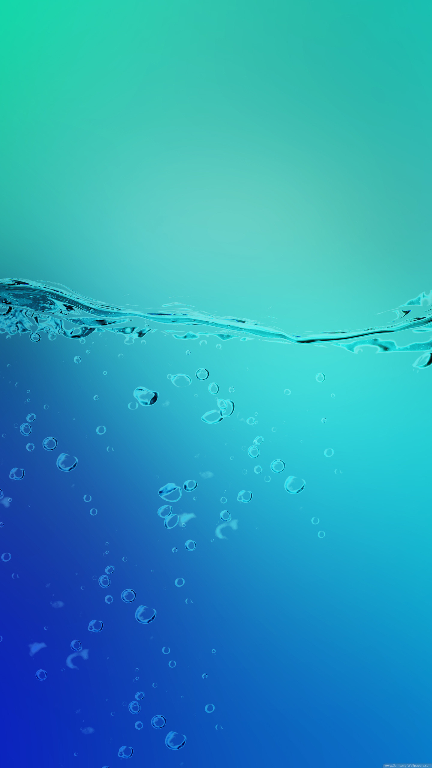 Acqua, Onda, Bolle, Turchese, schermata di blocco Samsung S7