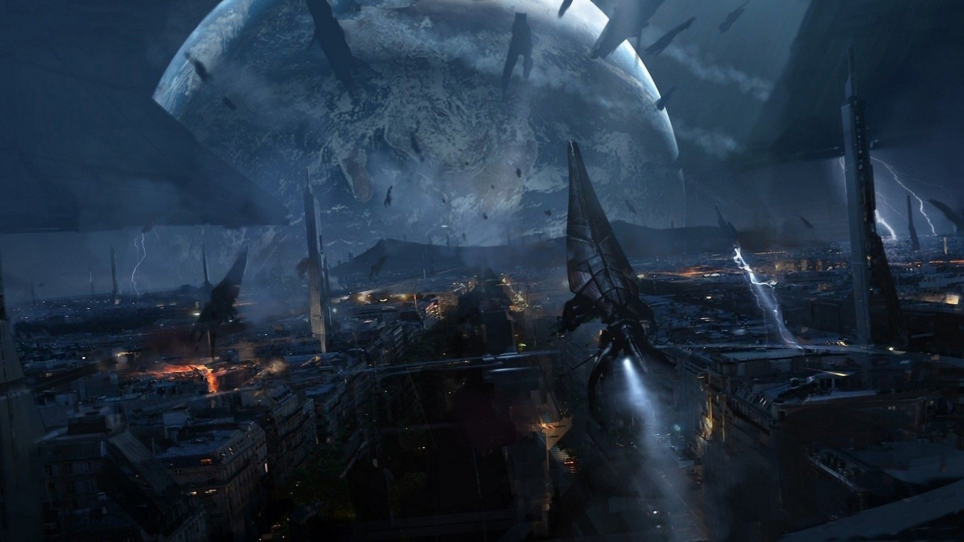 Mass Effect 3, Mietitori, Guerra, Pianeta, Full HD, sfondo per PC e portatile