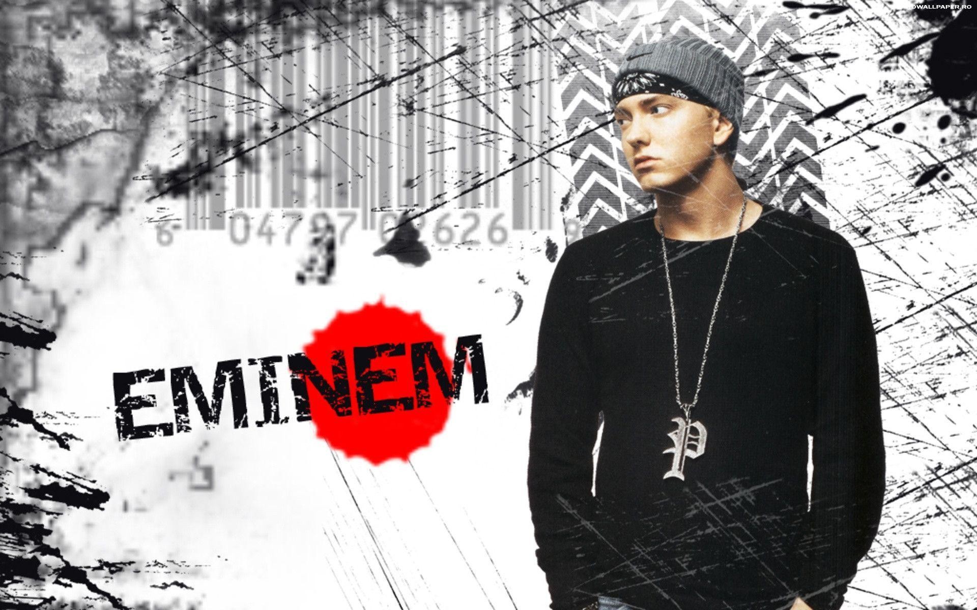 Eminem, Logo, Grunge, Codice a barre, Full HD, sfondo desktop