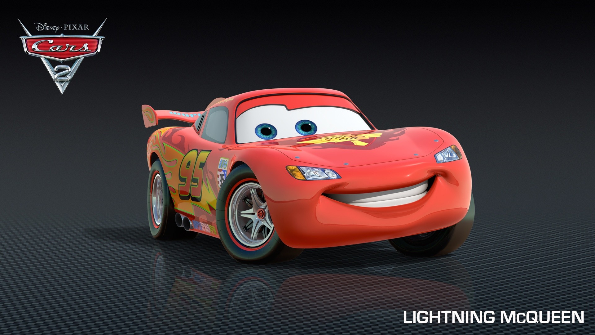 Saetta McQueen, Cars 2, Pixar, Animazione, Full HD, sfondo per portatile