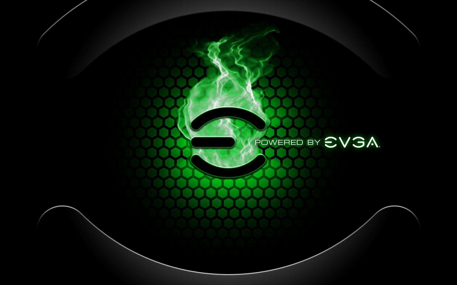 EVGA, Nvidia, Fumo verde, Esagoni, Sfondo nero, 1920x1200, wallpaper desktop