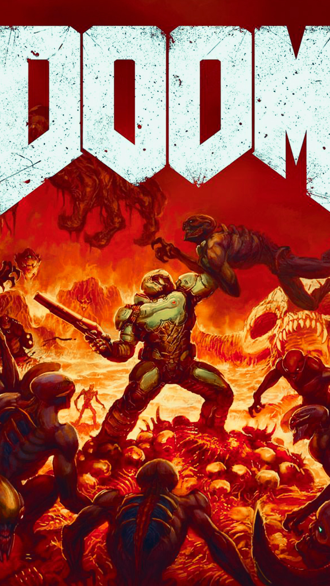 Doom (2016), Doom Slayer, Copertina, Inferno, sfondo per iPhone e Android