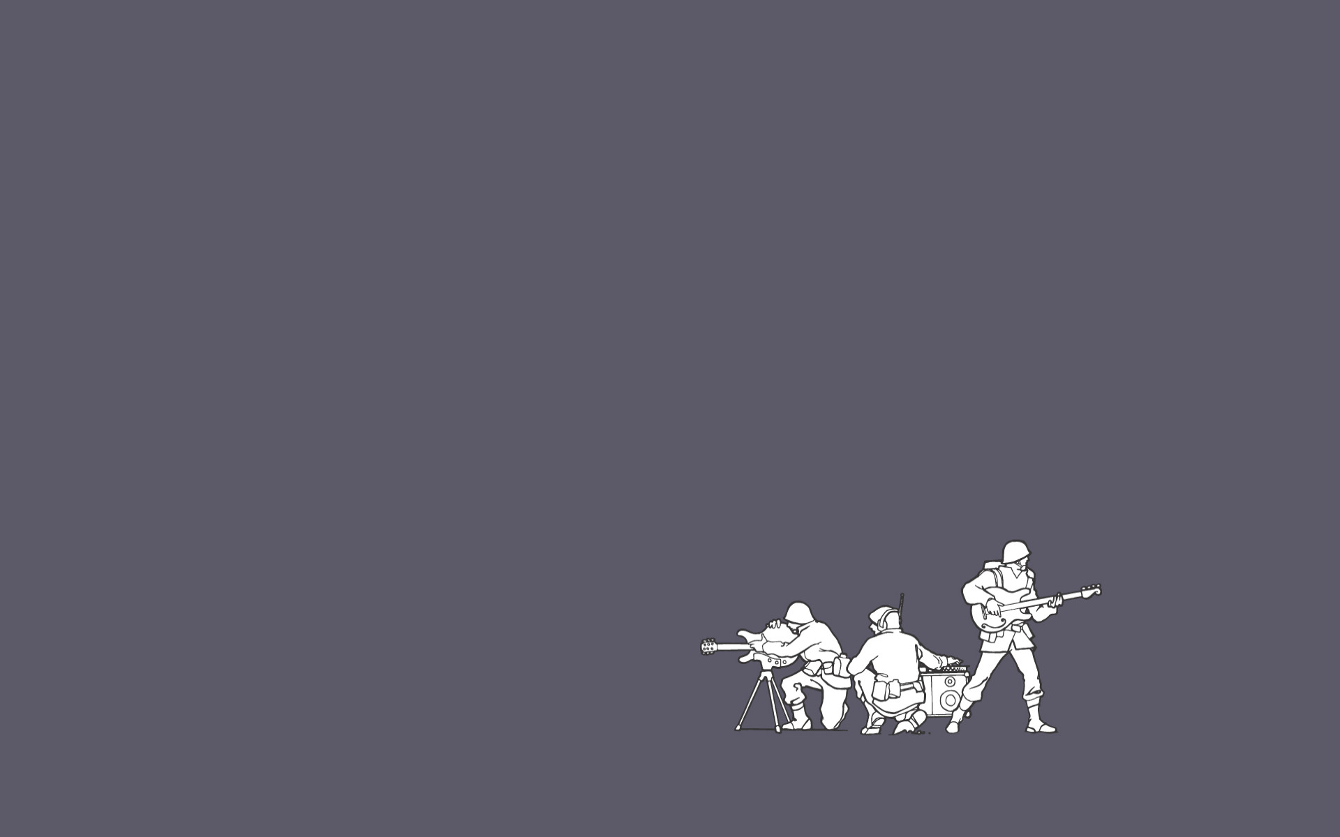 Minimalismo, Soldati, Sfondo grigio, 1920x1200, wallpaper desktop