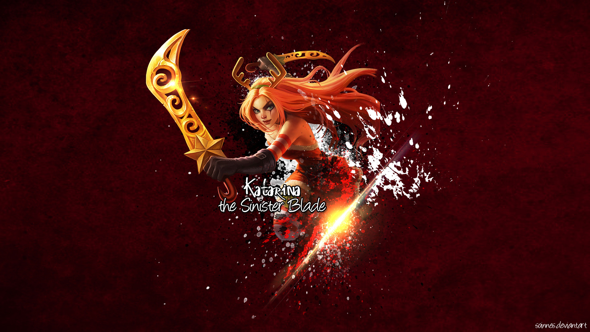 Katarina, Katarina Natale Assassino, League of Legends, La Lama Sinistra, sfondo desktop 1920x1080
