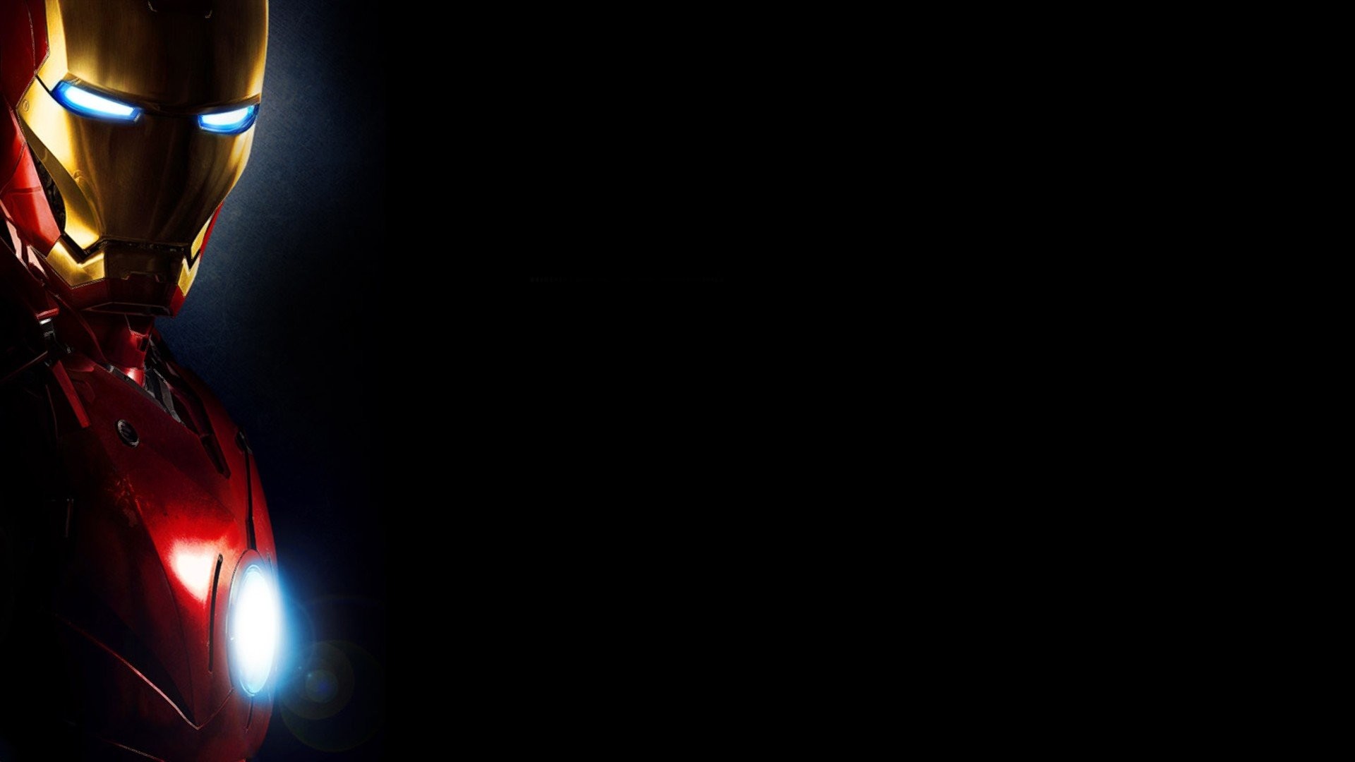 Iron Man, Elmo, Sfondo nero, Minimalismo, Full HD, wallpaper per portatile
