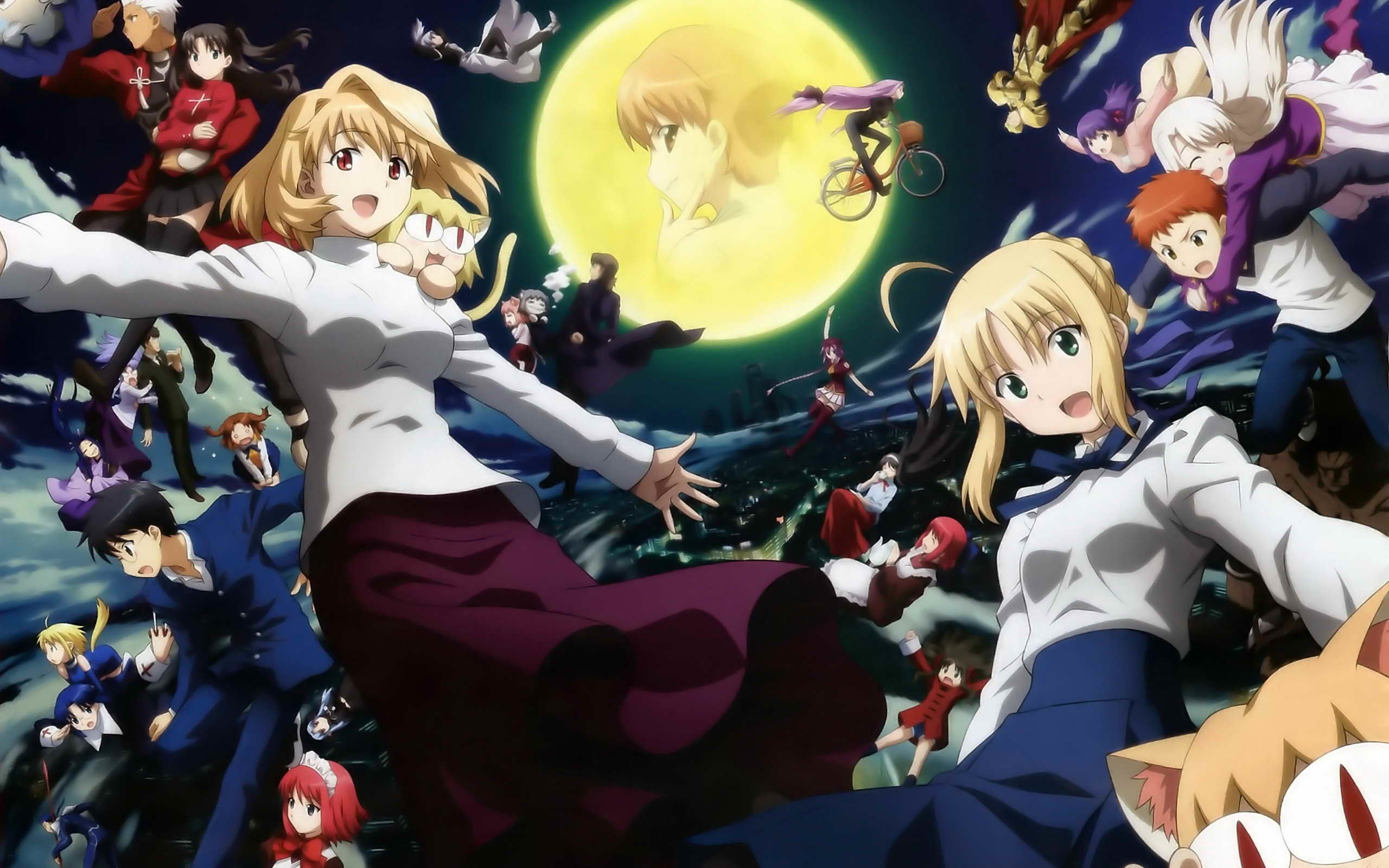 Carnival Phantasm, Type-Moon, Arcueid Brunestud, Saber, Anime, 2K, sfondo desktop