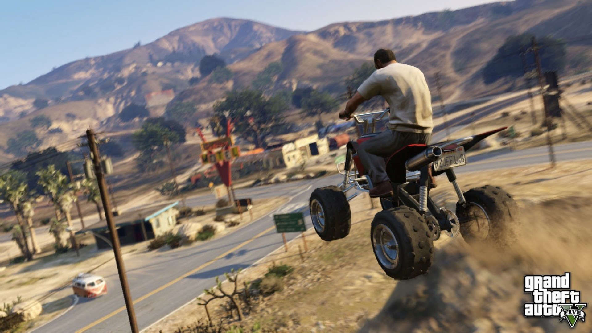 Grand Theft Auto V, Quad, Salto, Blaine County, Full HD 1080p, sfondo desktop