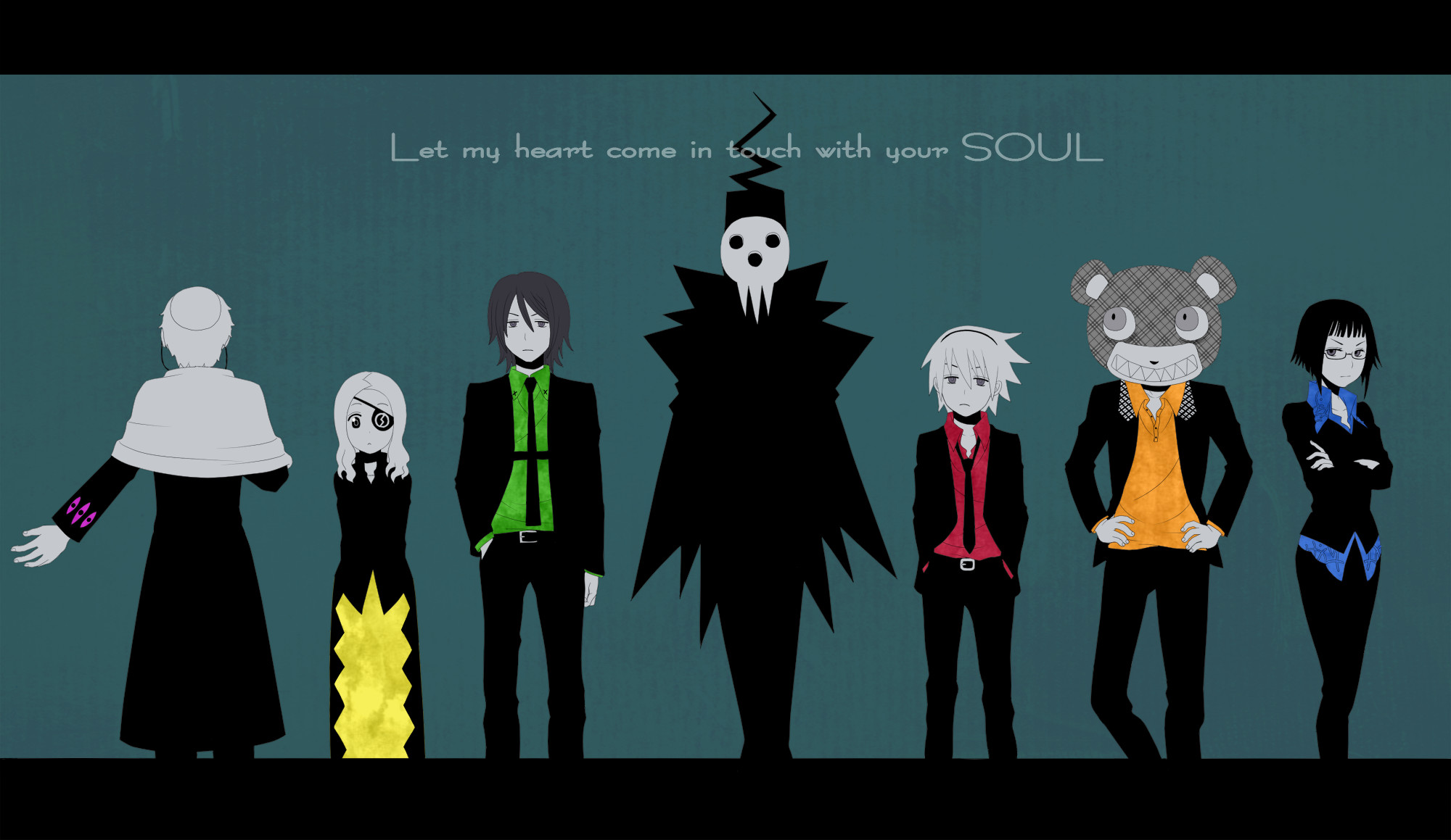 Soul Eater, Personaggi, Shinigami, Minimalista, Verde acqua, Full HD, sfondo per PC e portatile
