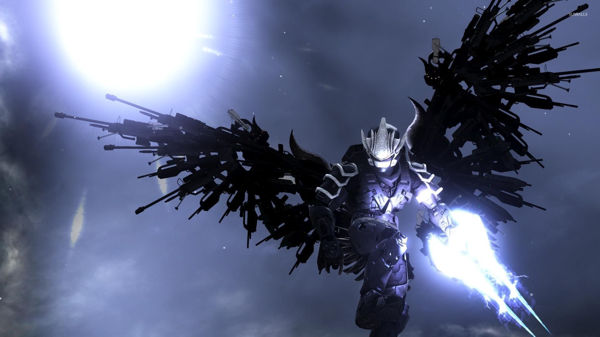 Halo, Spartan, Spada energetica, Ali, Arte digitale, Full HD, sfondo Windows 11