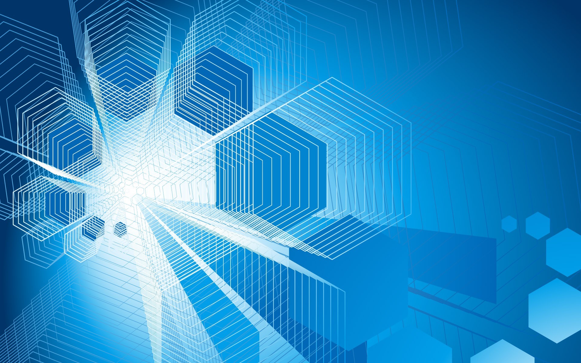 Astratto, Esagoni, Blu, Tecnologia, 1920x1200, sfondo MacBook Pro