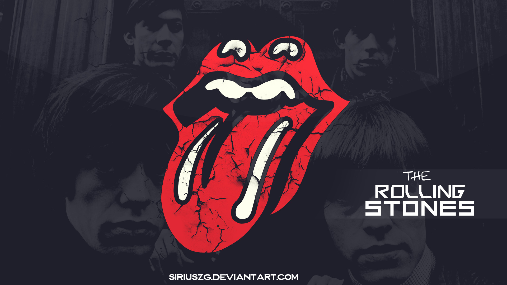 The Rolling Stones, Logo della lingua, Rosso, Full HD, sfondo per PC e portatile