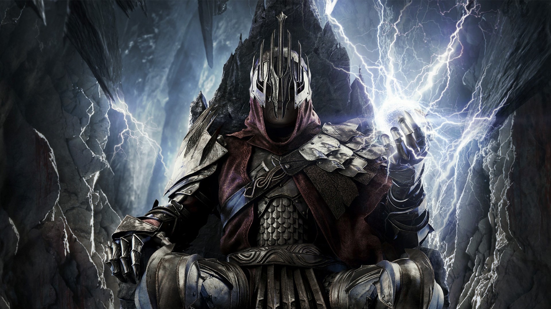Re Stregone di Angmar, Il Signore degli Anelli, Fulmini, Trono, Full HD, sfondo desktop