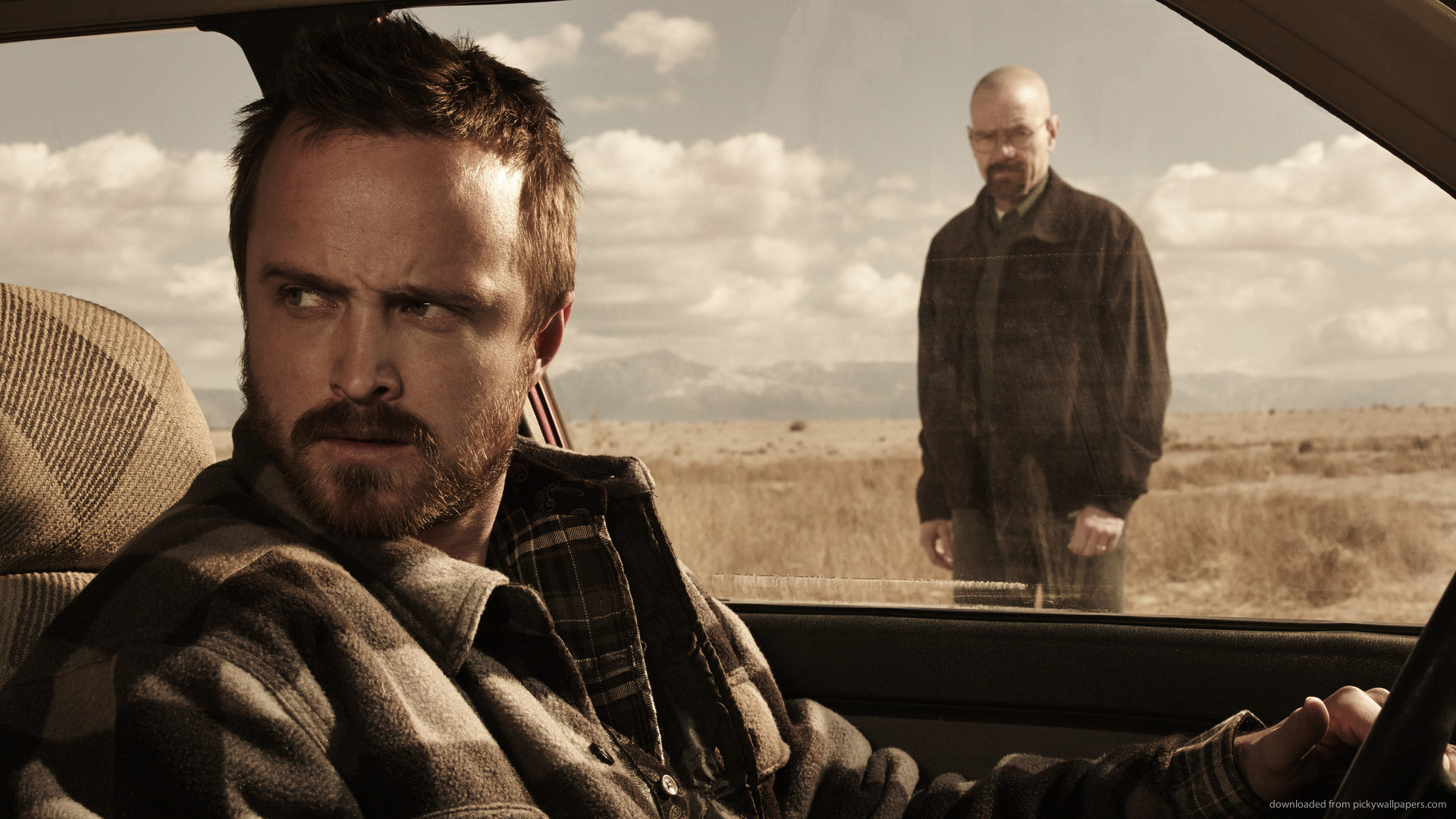 Jesse Pinkman, Walter White, Aaron Paul, Breaking Bad, Deserto, 16:9 Full HD, sfondo widescreen