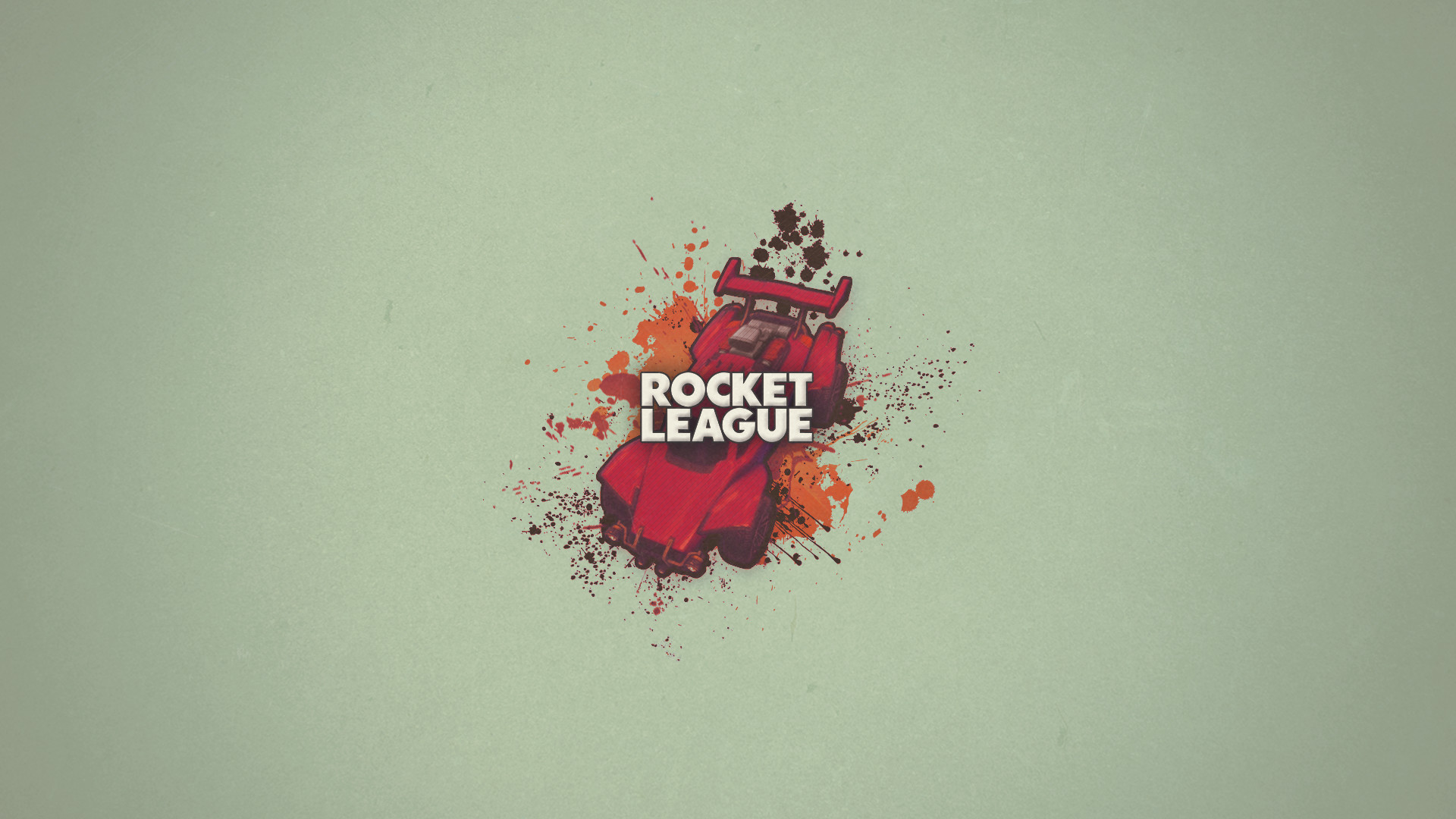 Rocket League, Logo, Schizzi di vernice, Rosso, Full HD, sfondo per portatile
