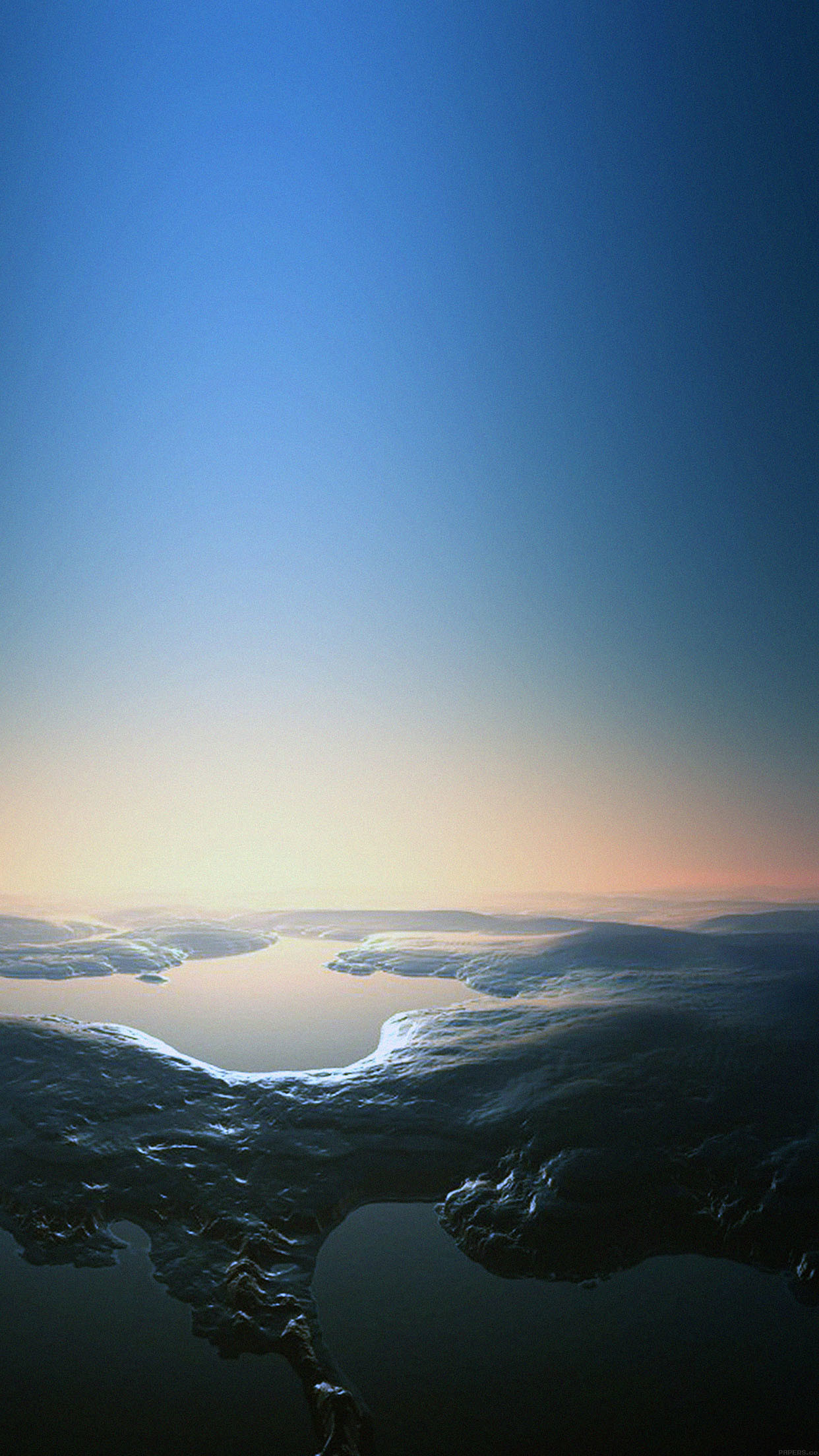 Vista aerea, Lago, Cielo blu, Orizzonte, sfondo Full HD per smartphone