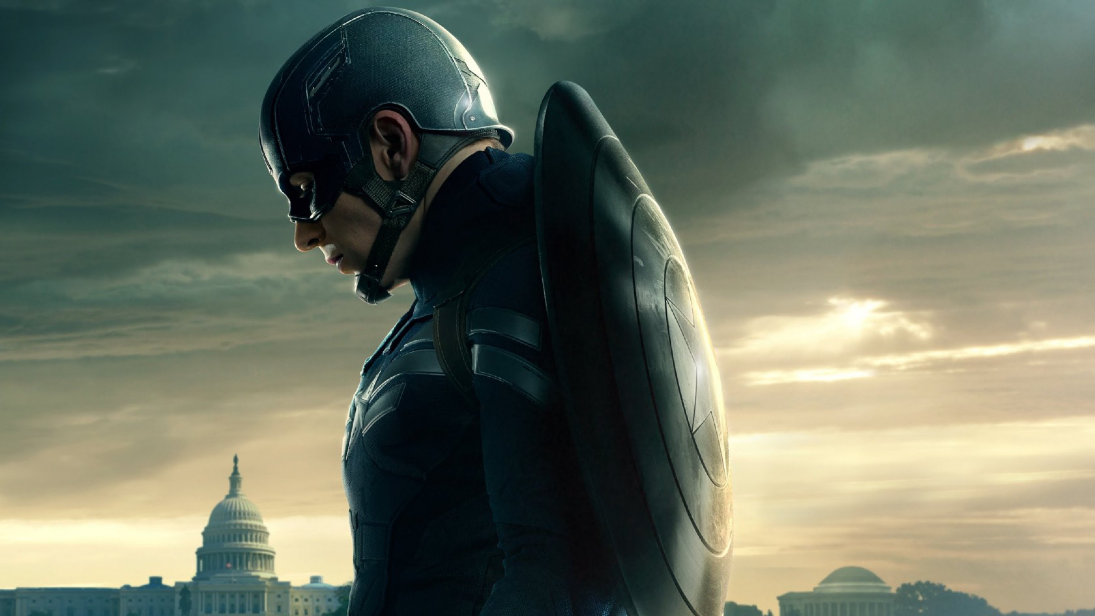 Capitan America, Chris Evans, Captain America: The Winter Soldier, Campidoglio, sfondo 4K