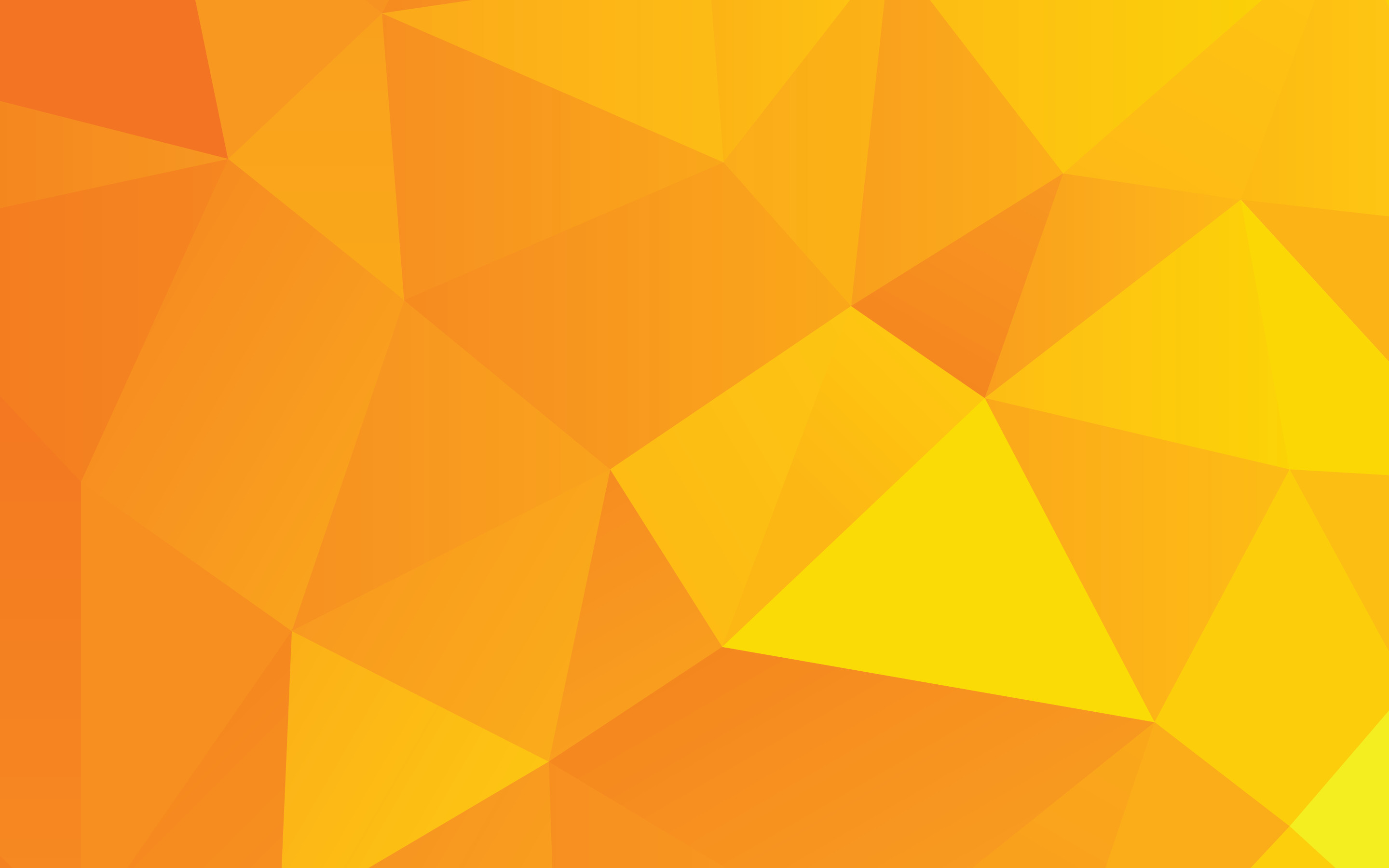 Low poly, Arancione e giallo, Geometrico, 2880x1800, sfondo MacBook Pro