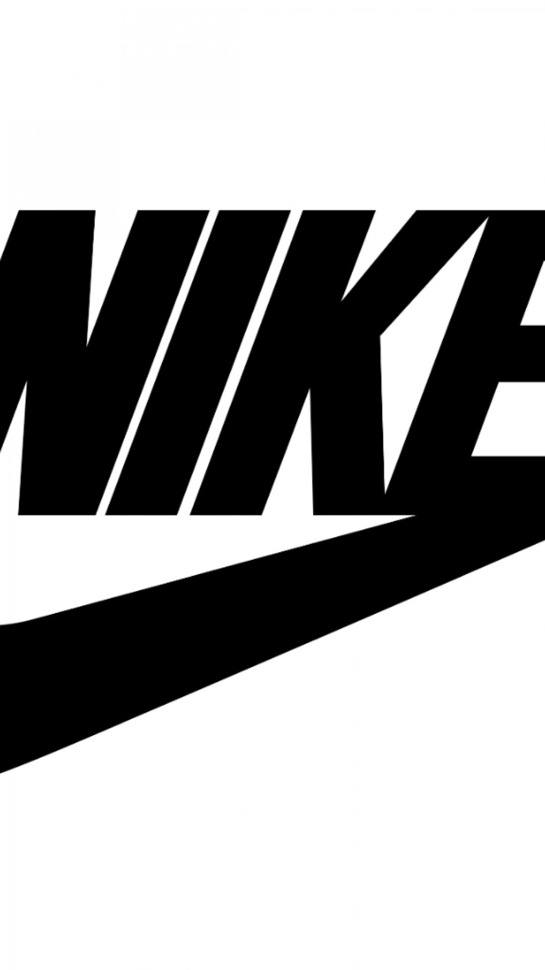 Nike, Logo, Bianco e nero, Full HD, sfondo per smartphone