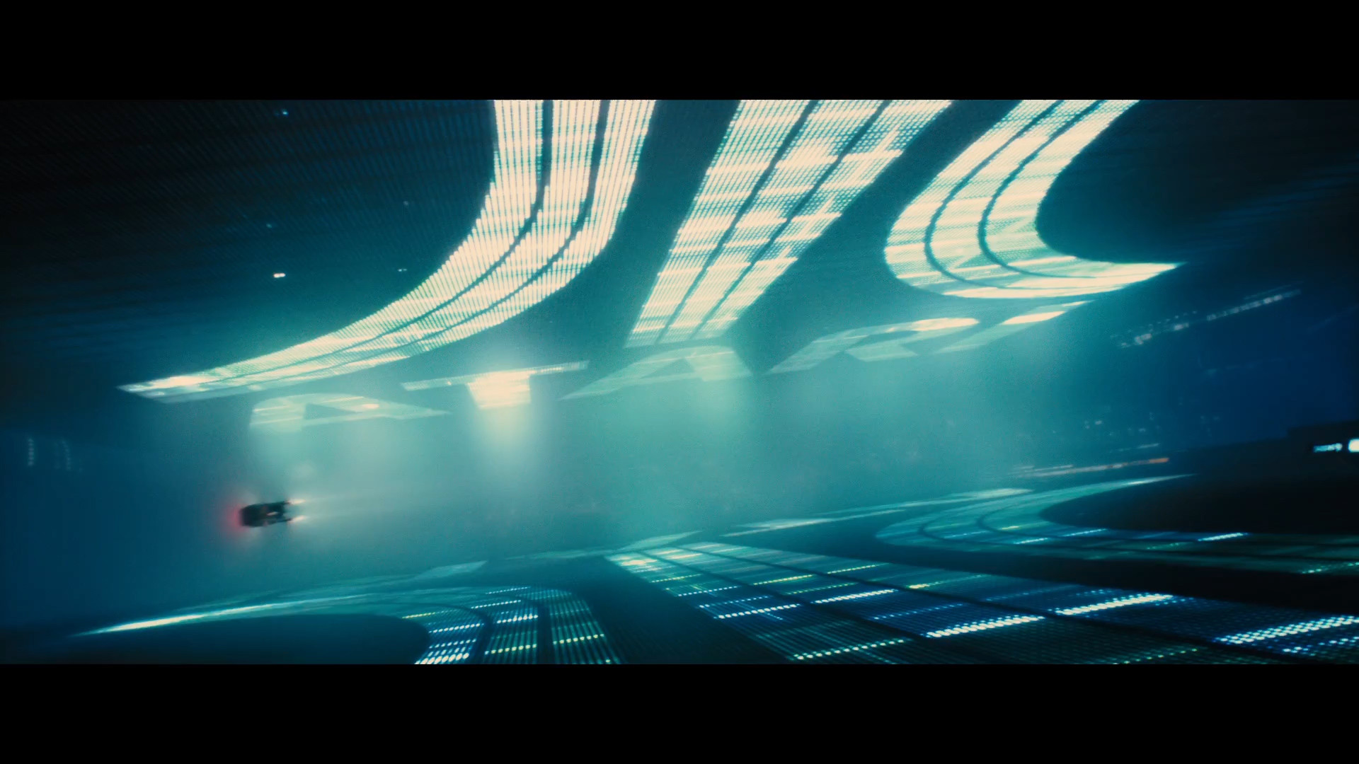 Blade Runner 2049, Spinner, Ologrammi, Città, Blu, Full HD, sfondo per PC e portatile