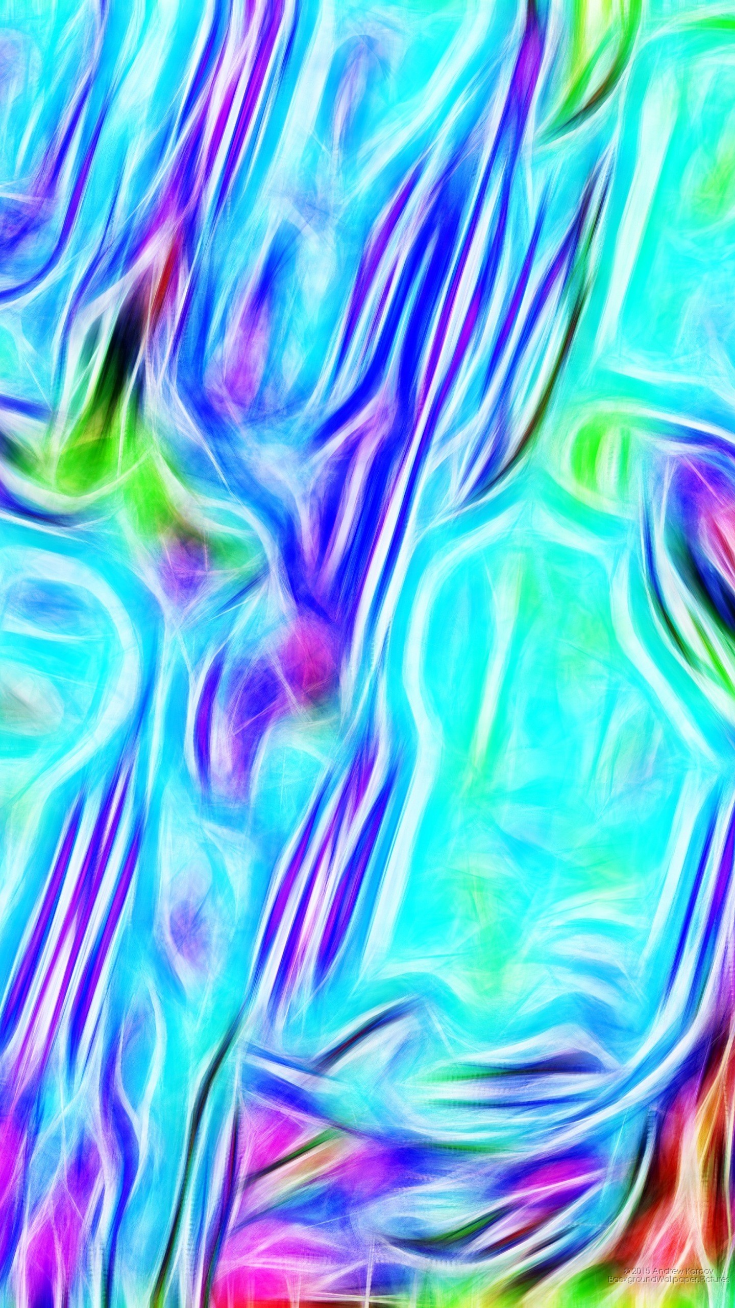Astratto, Azzurro, Pittura digitale, QHD+, sfondo per smartphone