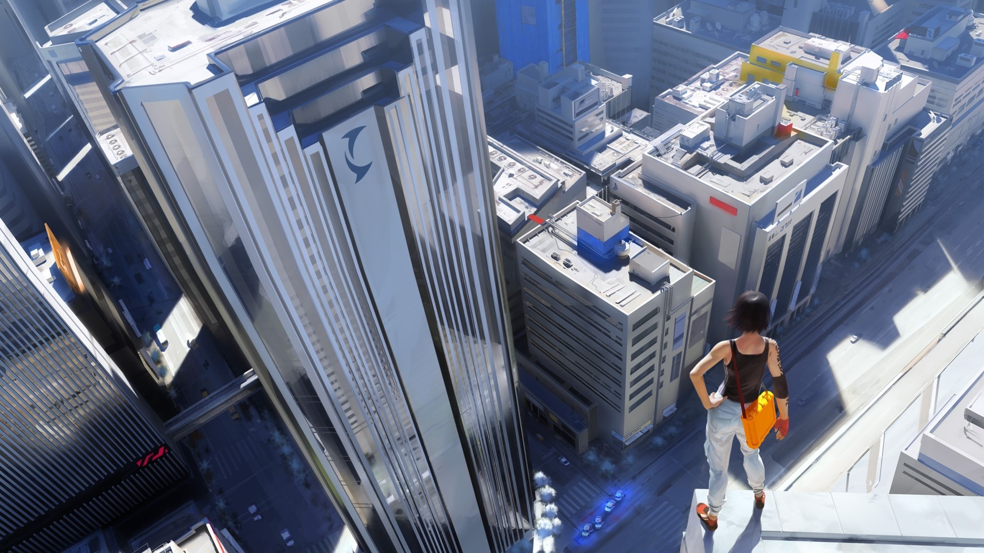 Mirror's Edge, Faith Connors, Grattacieli, Vista dall'alto, 16:9 Full HD, sfondo widescreen
