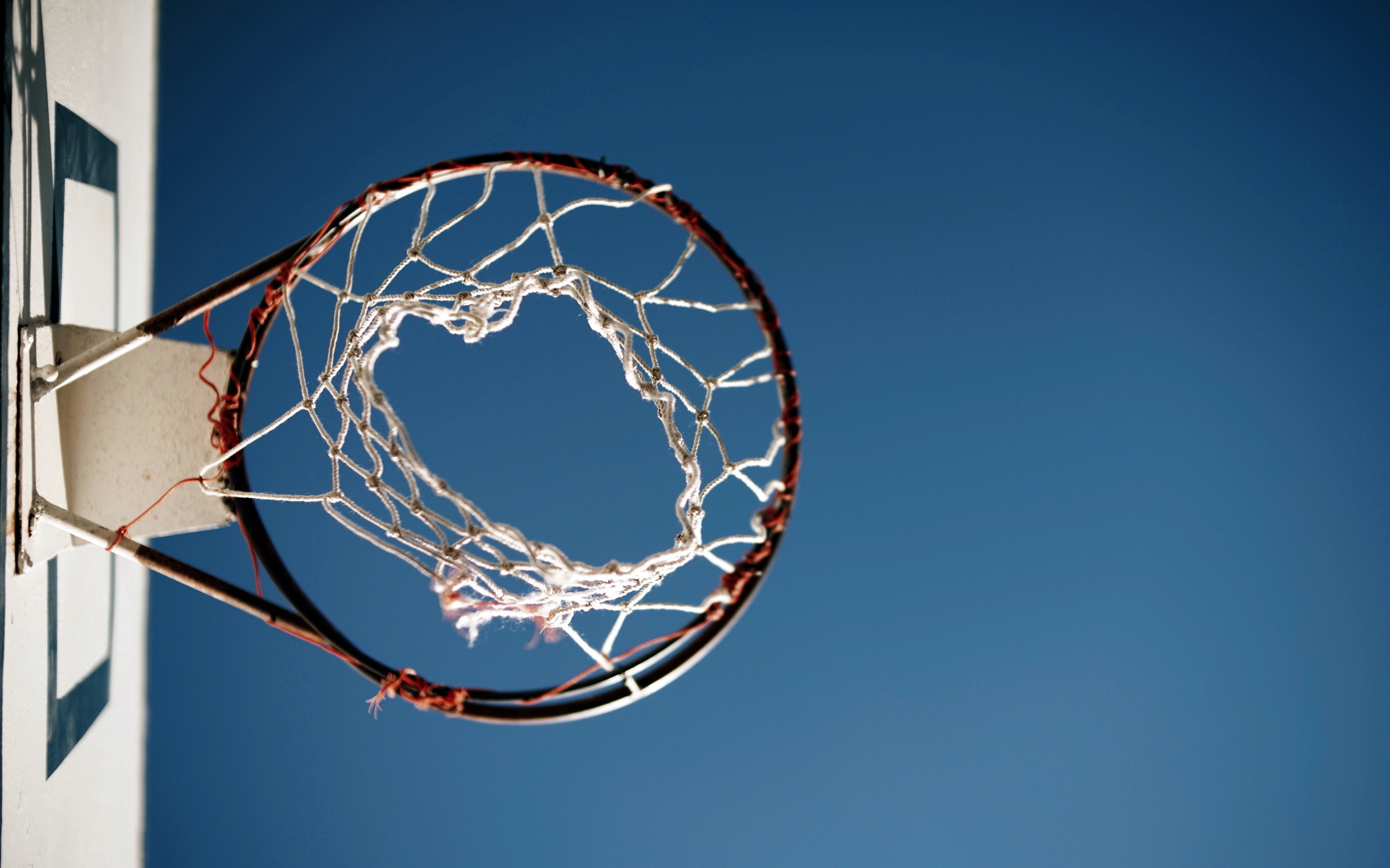 Canestro, Retina, Vista dal basso, Cielo blu, 2560x1600, sfondo per PC