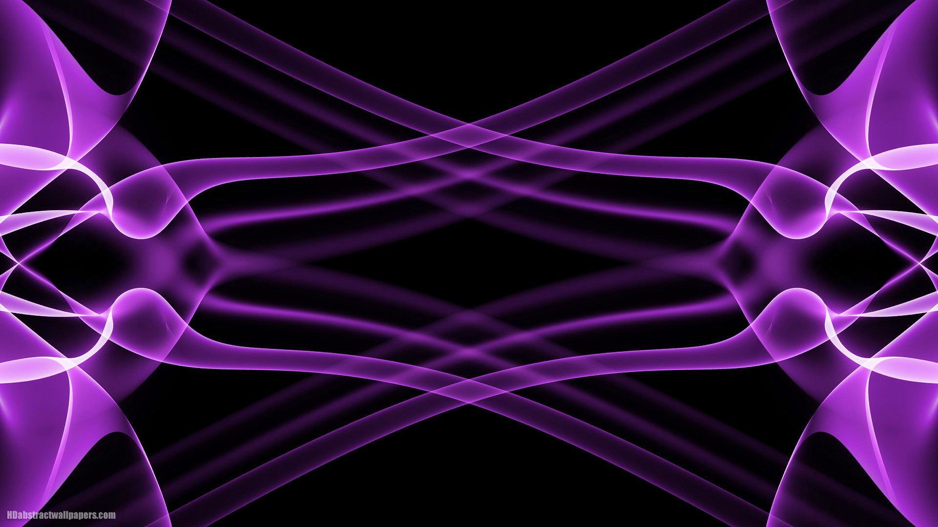 Viola, Linee curve, Astratto, Sfondo nero, 1920x1080, wallpaper desktop