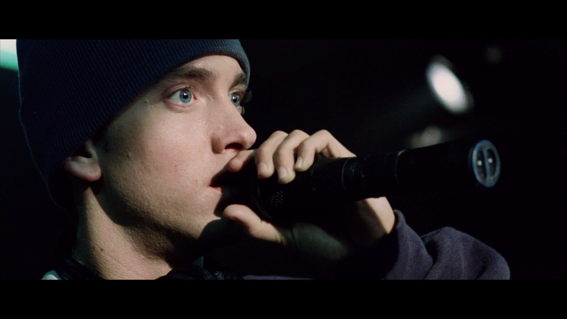 Eminem, Microfono, Berretto, Sfondo nero, 1920x1080, wallpaper desktop