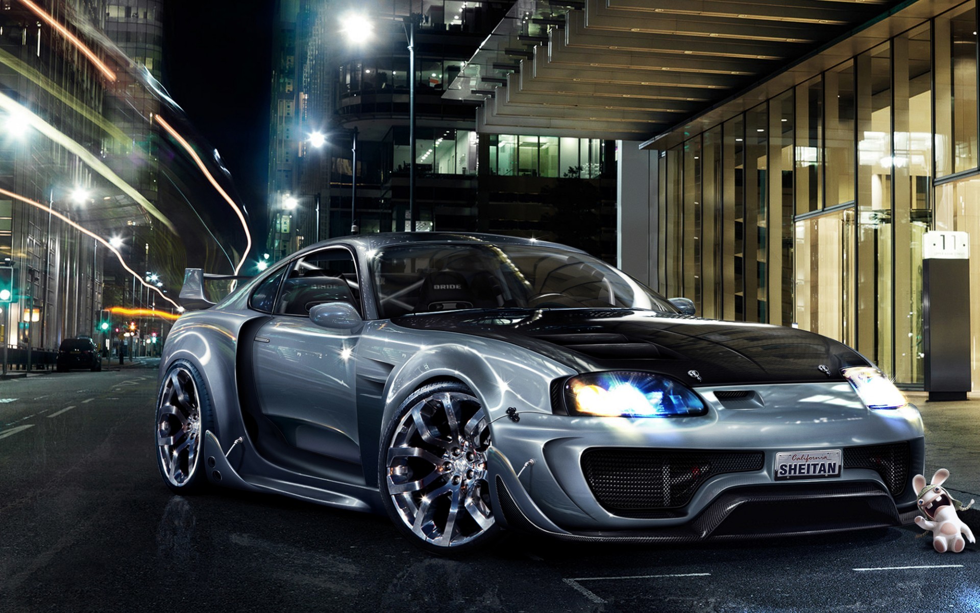 Toyota Supra (A80), Body kit, Tuning, Notte, 1920x1200, sfondo MacBook Pro
