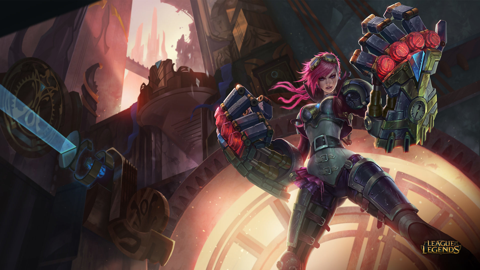 Vi, League of Legends, Guanti, Hextech, 16:9 Full HD, sfondo widescreen