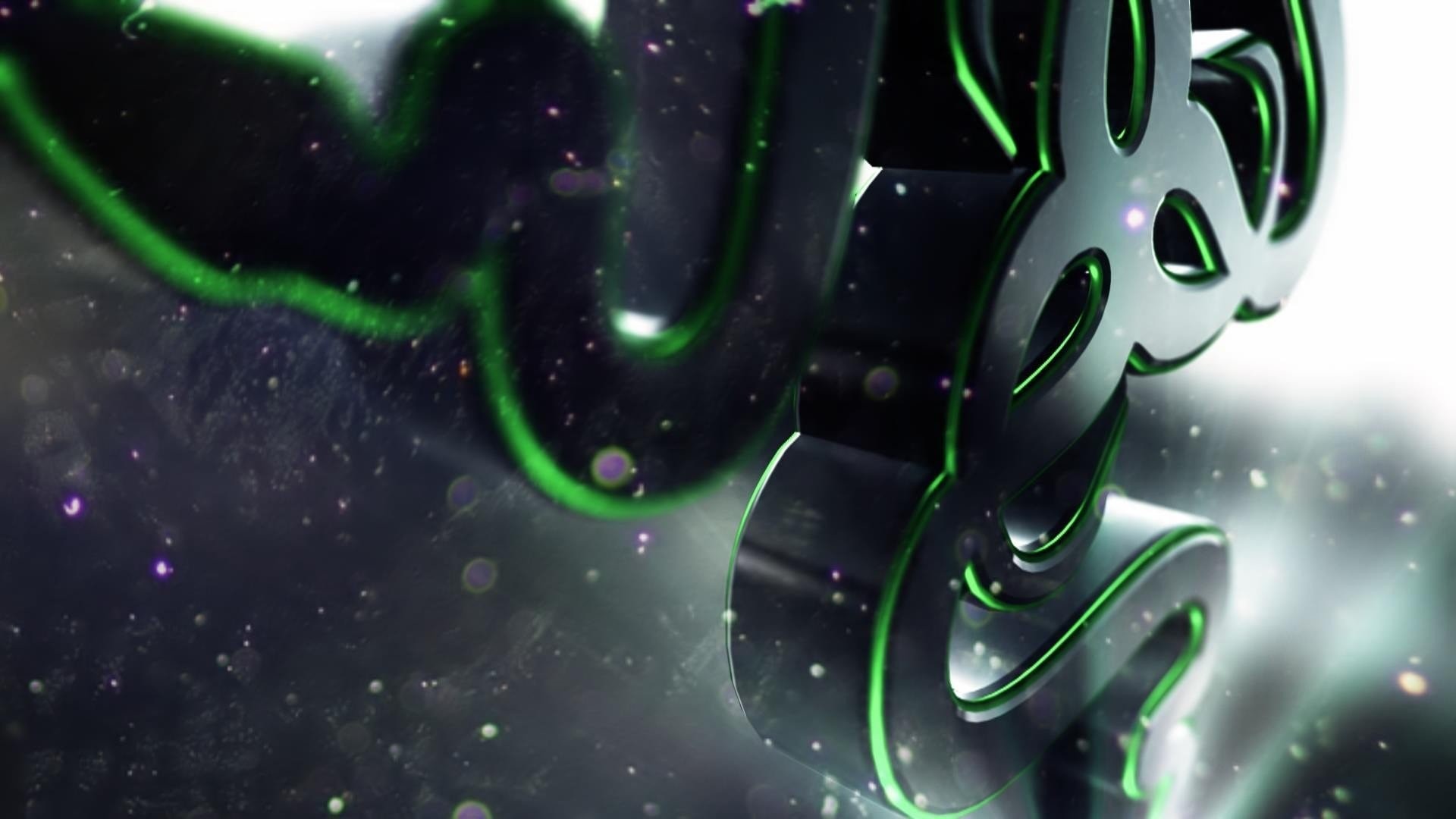 Razer, Logo, Verde neon, Arte 3D, Full HD 1080p, sfondo desktop