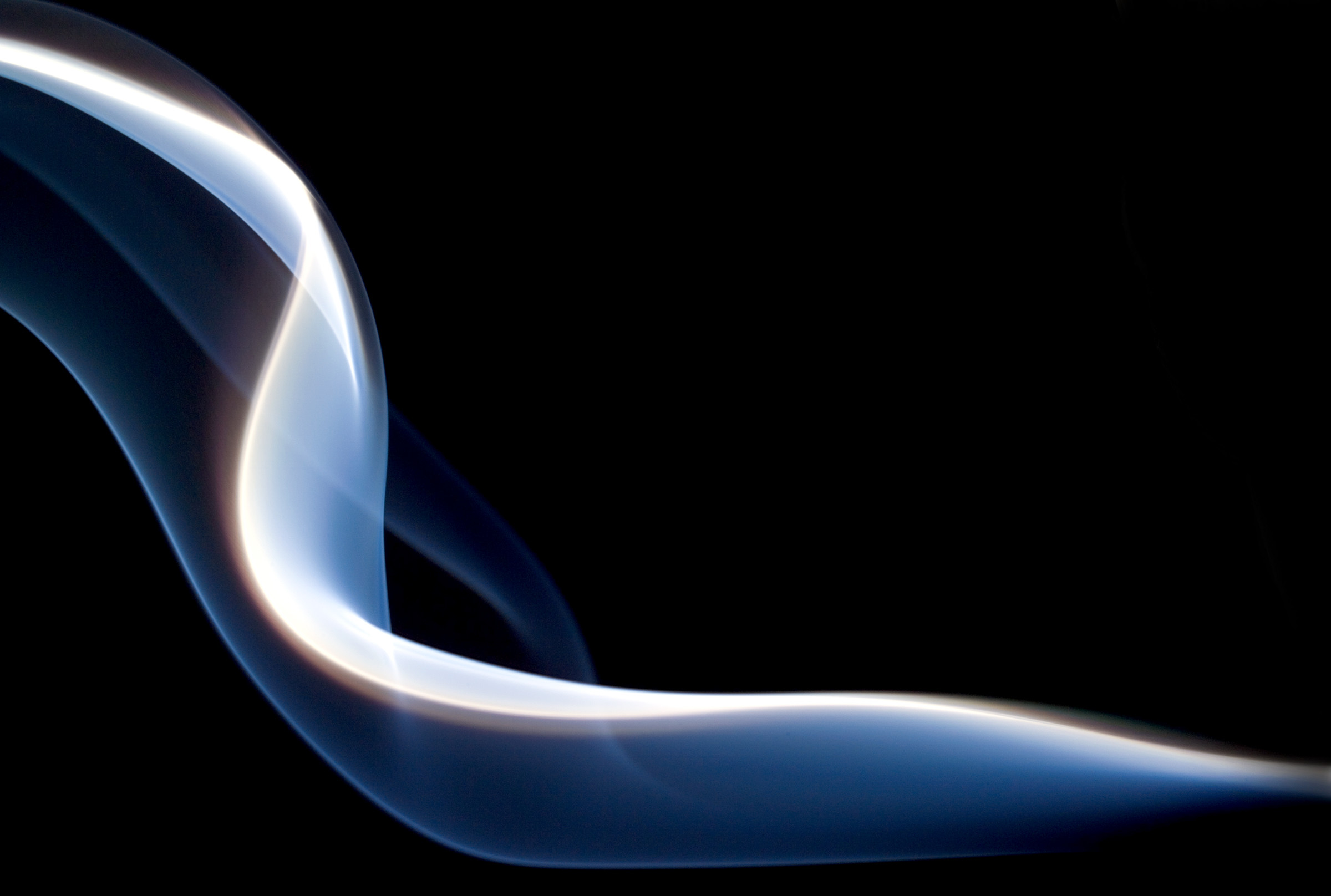Fumo, Sfondo nero, Onda di luce, Astratto, Full HD, wallpaper desktop