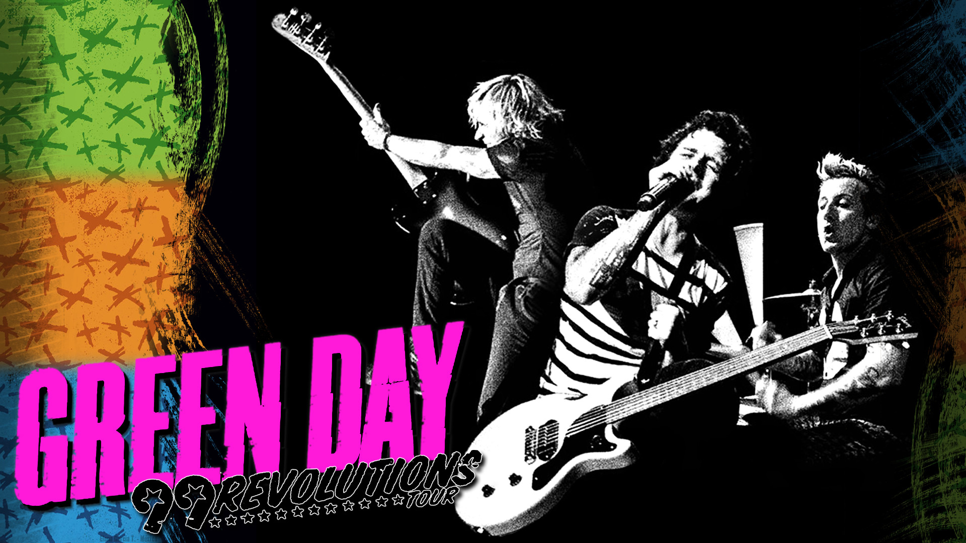 Green Day, 99 Revolutions, ¡Uno!, Colori vivaci, Full HD 1080p, sfondo desktop