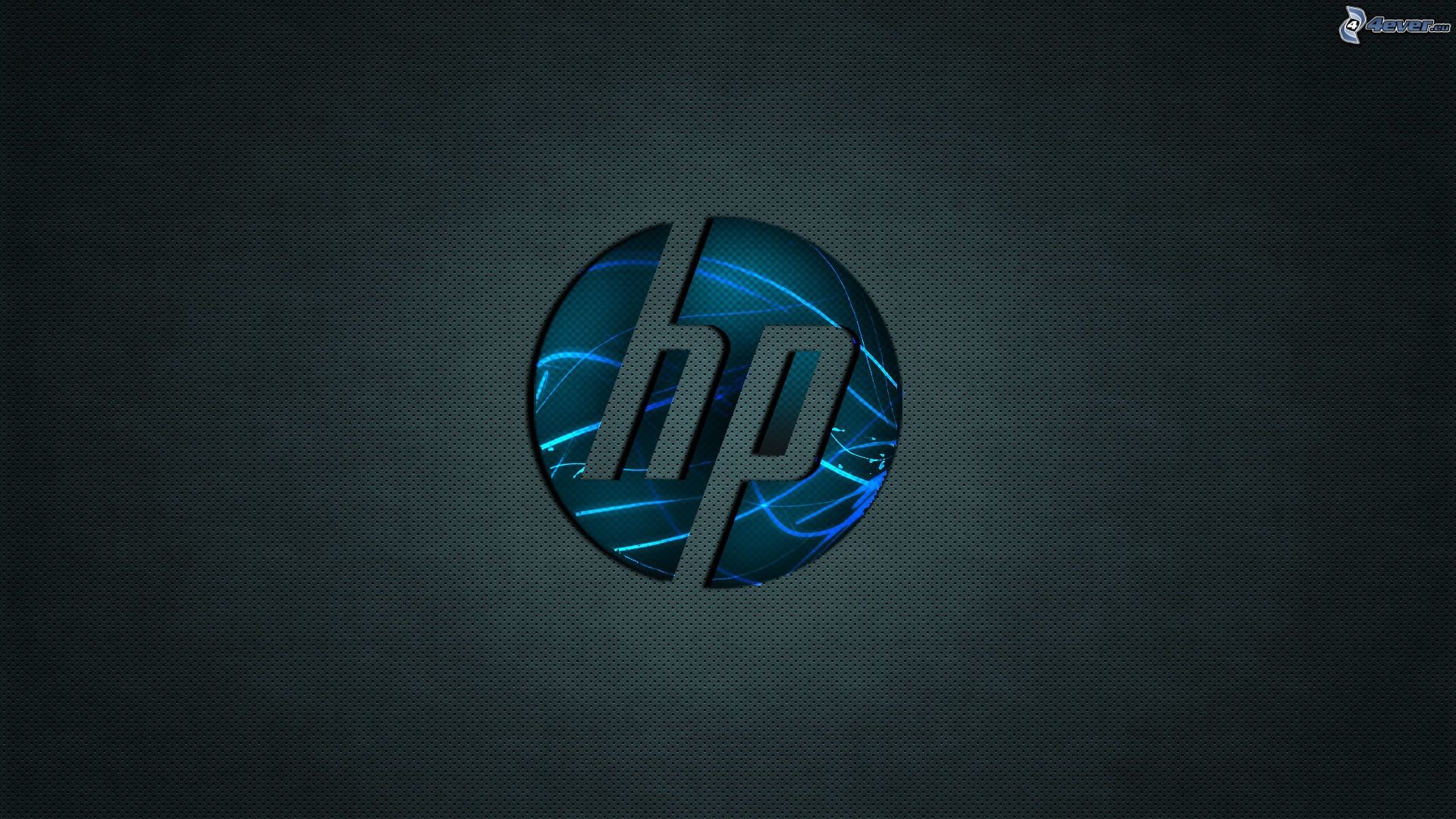 Logo HP, Hewlett-Packard, Cerchio, Sfondo scuro, 1920x1080, wallpaper desktop