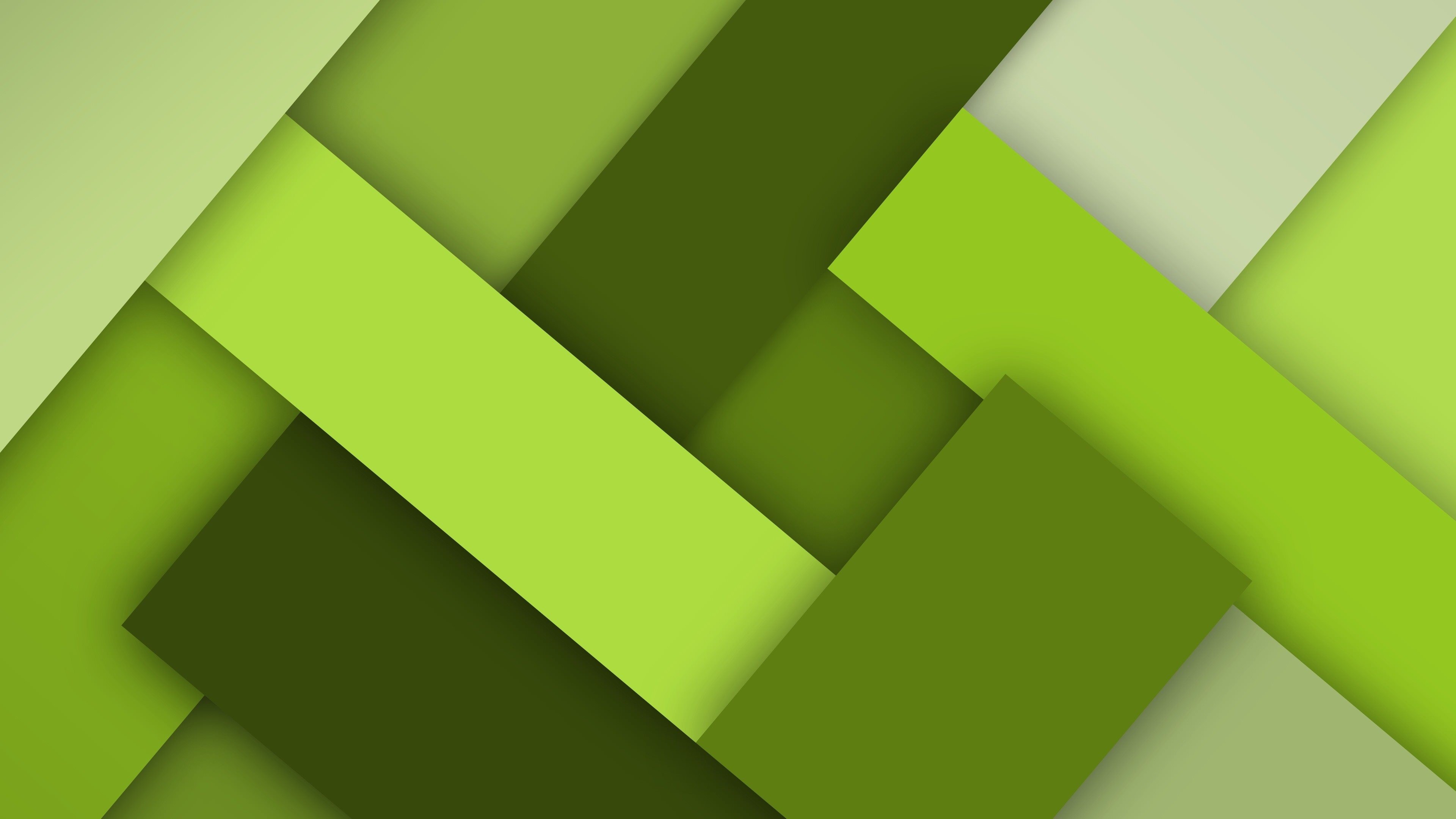 Material design, Strisce verdi, Forme geometriche, 4K 2160p, sfondo desktop