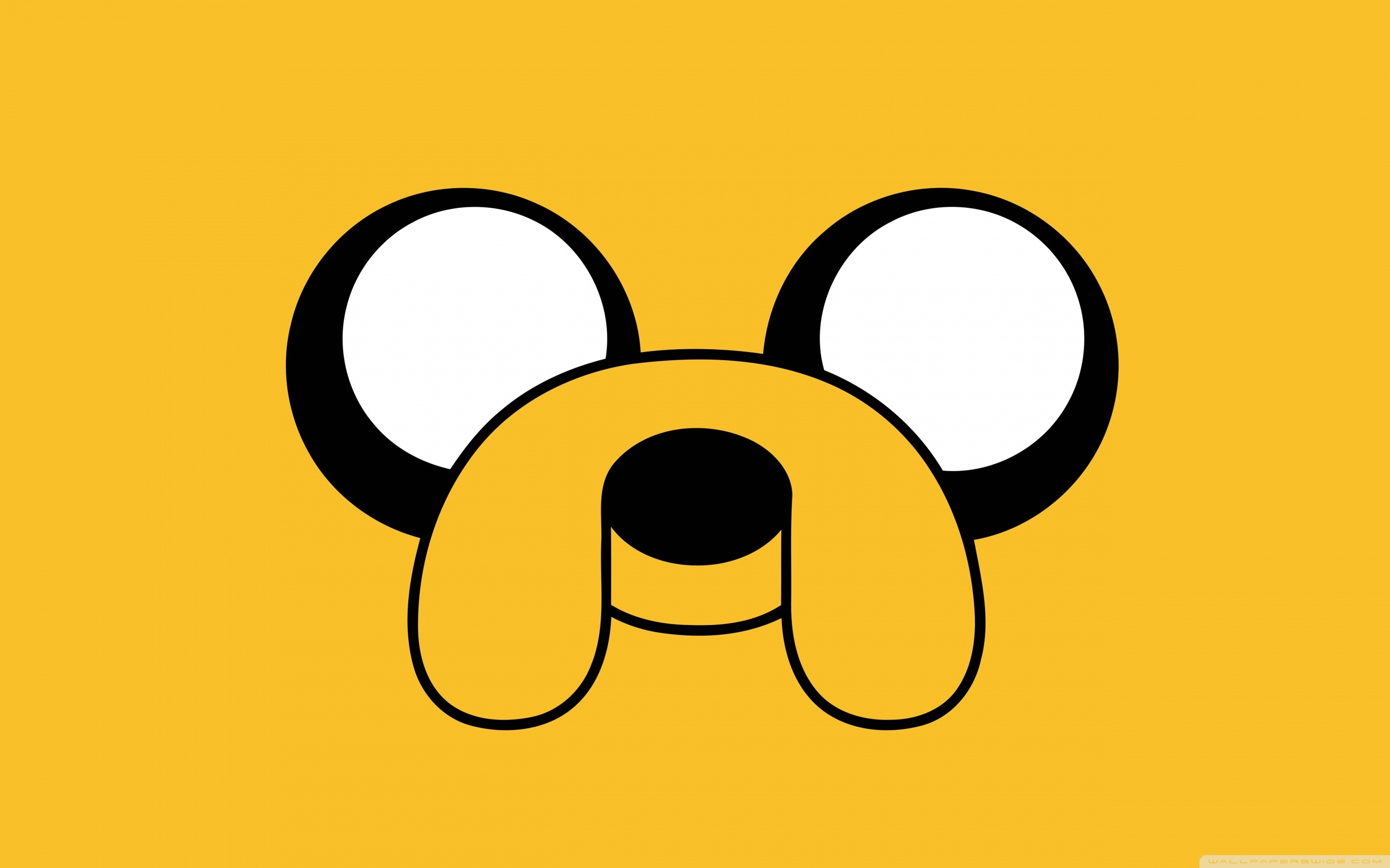 Jake il cane, Adventure Time, Minimalismo, Giallo, 2K, sfondo Windows 11