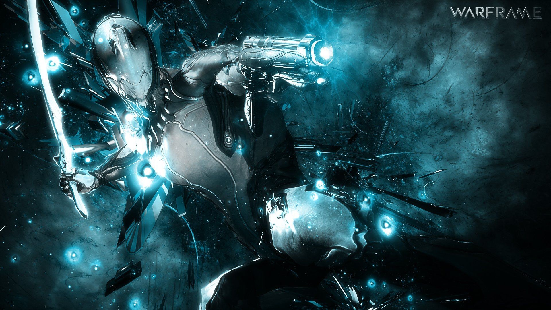 Excalibur, Warframe, Spada, Azzurro, 1920x1080, sfondo per PC
