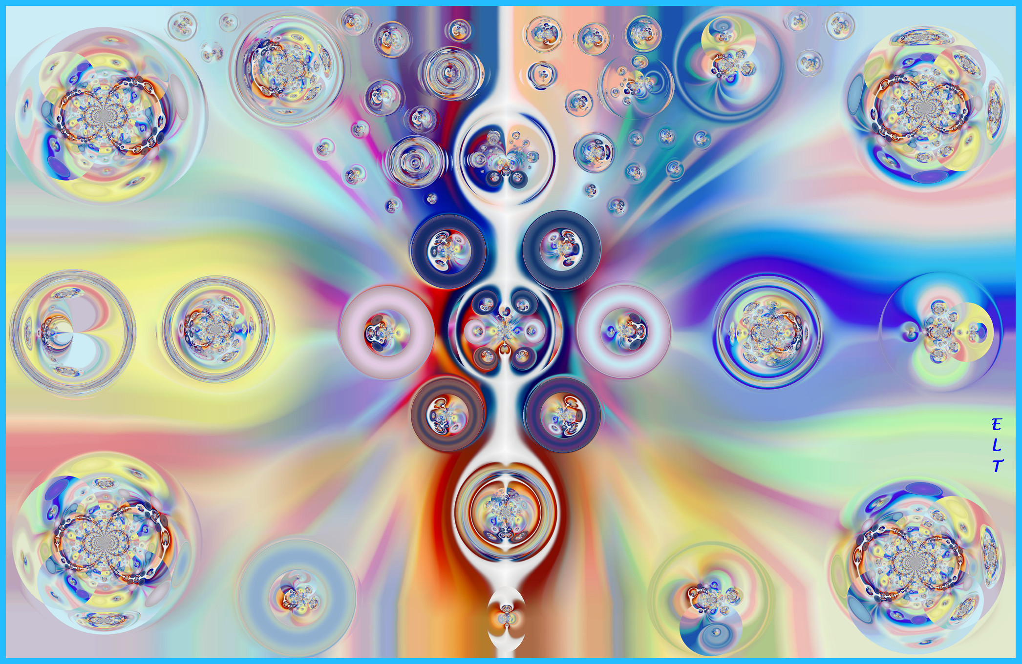 Frattale, Arte digitale, Arcobaleno, Psichedelico, Simmetria, sfondo per il tuo desktop