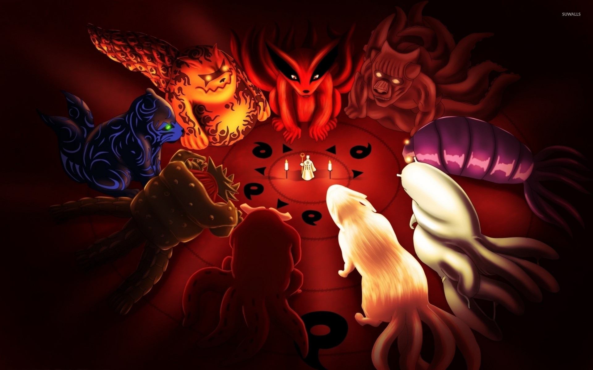 Cercoteri, Kurama, Naruto Shippuden, Bestie codate, Full HD, sfondo per portatile