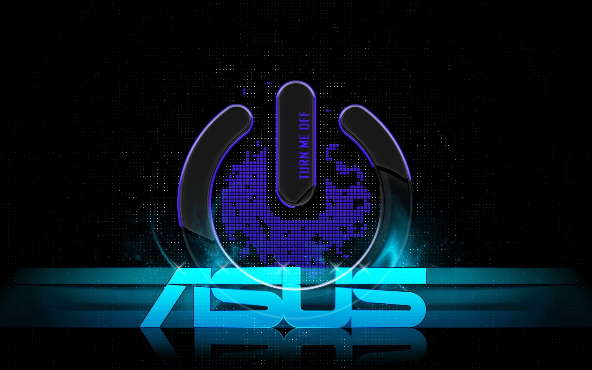 ASUS, Pulsante di accensione, Logo luminoso, Ciano, Viola, 16:10 Full HD, sfondo widescreen