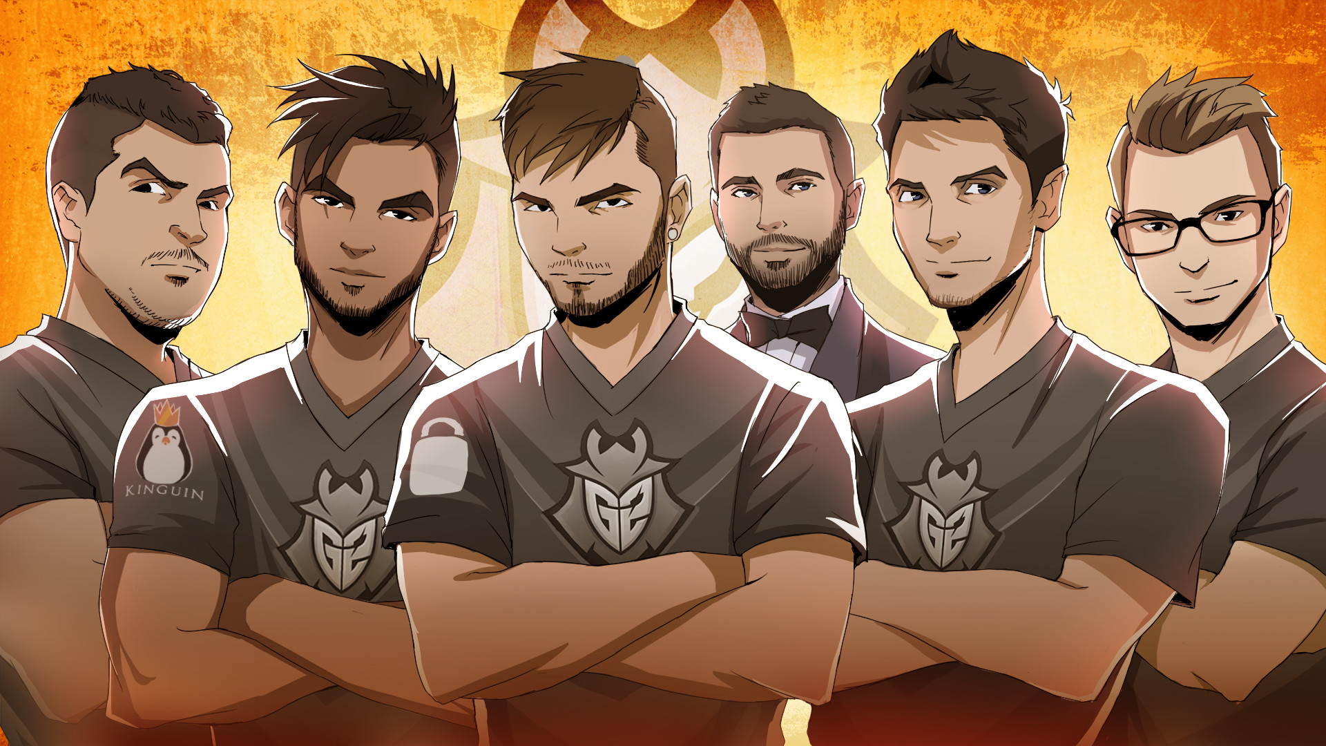 G2 Esports, CS:GO, Squadra, Cartone, eSport, Full HD, sfondo per PC e portatile