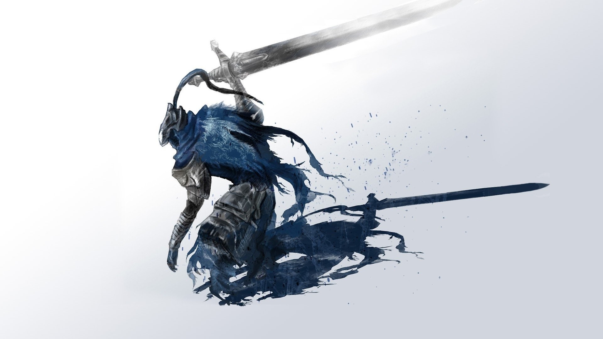 Artorias, Dark Souls, Spadone, Sfondo bianco, Full HD, wallpaper per portatile