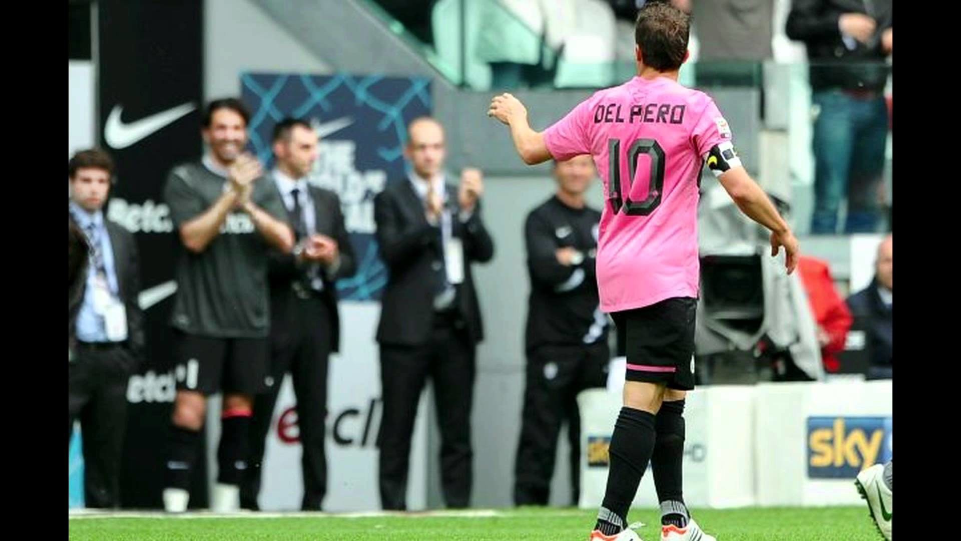 Alessandro Del Piero, Juventus, Maglia rosa, Saluto ai tifosi, 16:9 Full HD, sfondo widescreen
