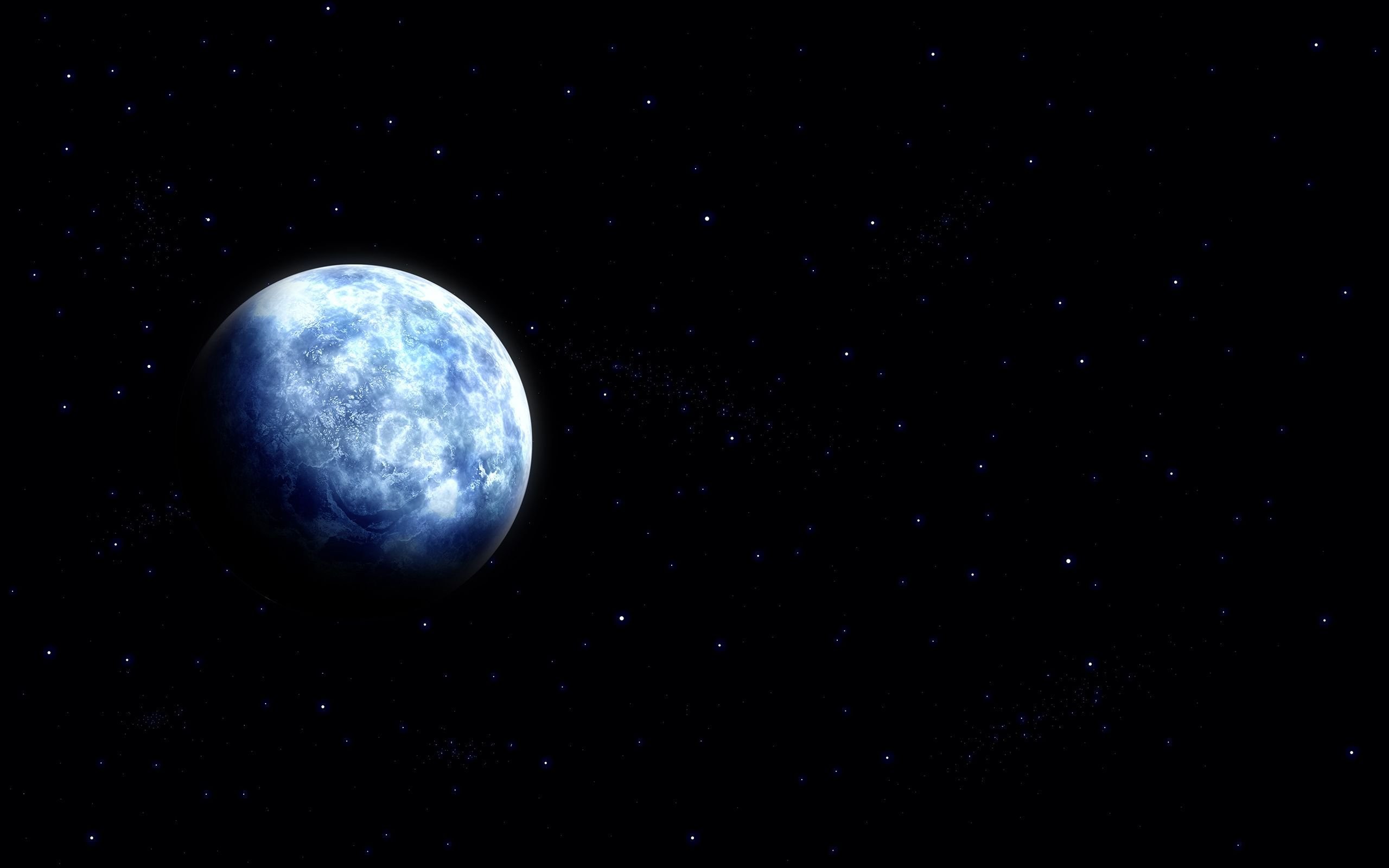 Terra, Pianeta, Stelle, Spazio, 2K, sfondo per portatile
