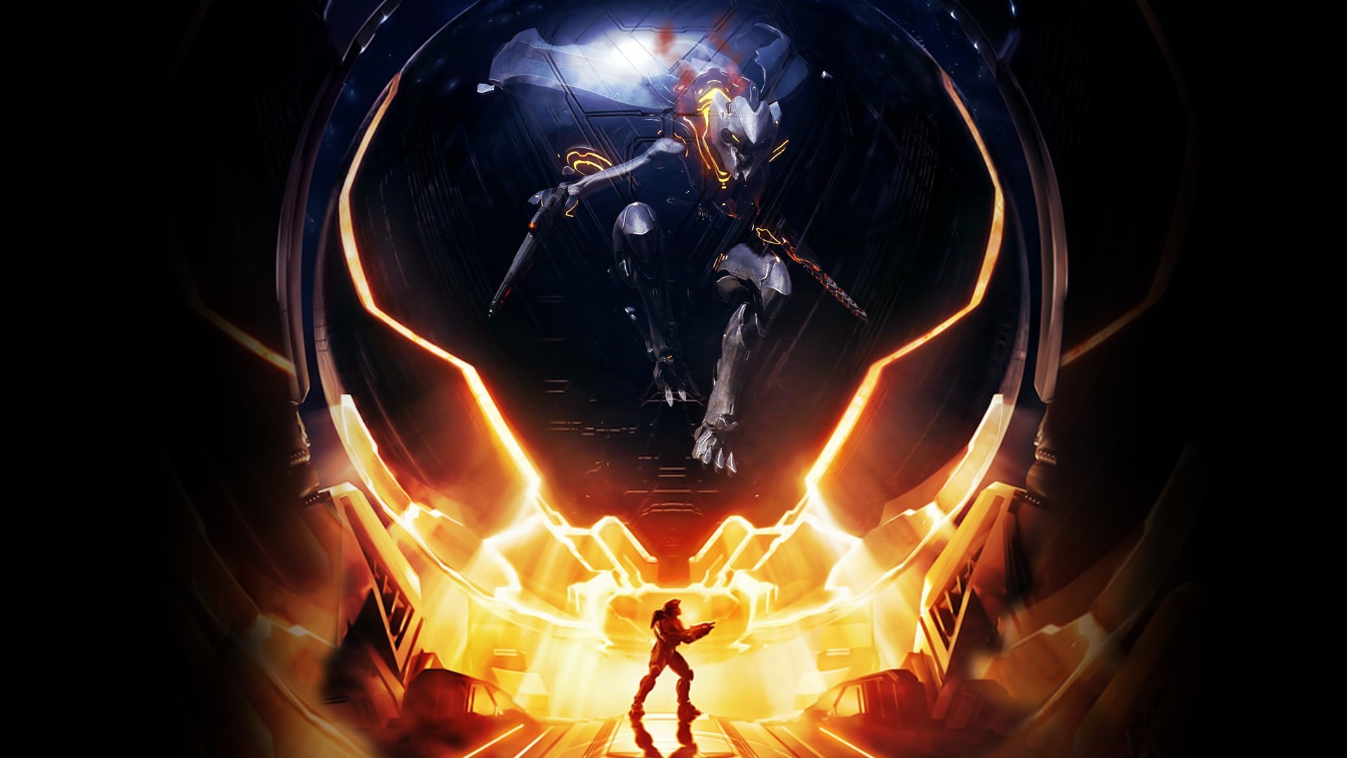 Halo, Spartan, Arte digitale, Fuoco, Full HD, sfondo per PC