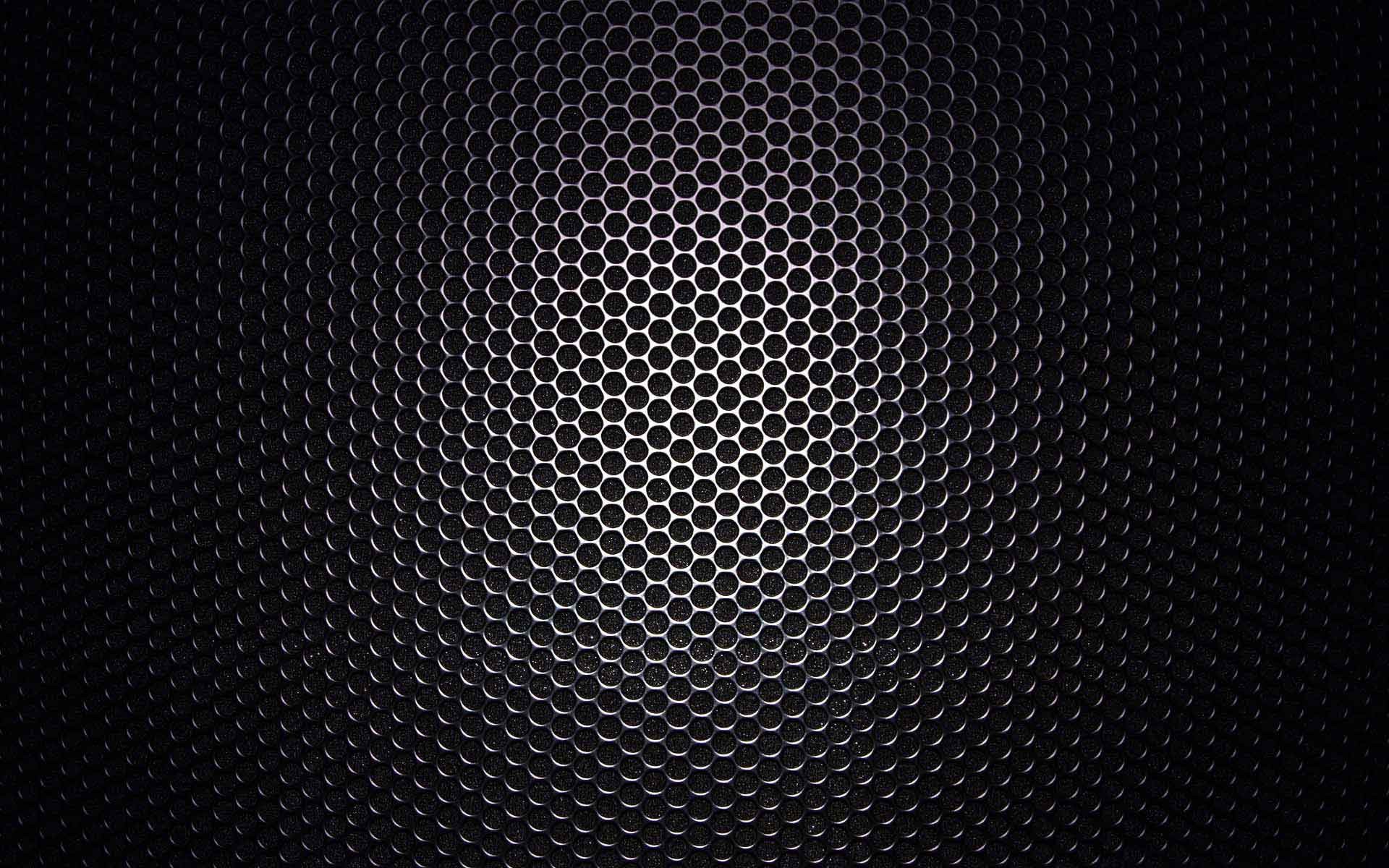 Griglia esagonale, Texture metallica, Sfondo nero, Full HD, wallpaper per PC