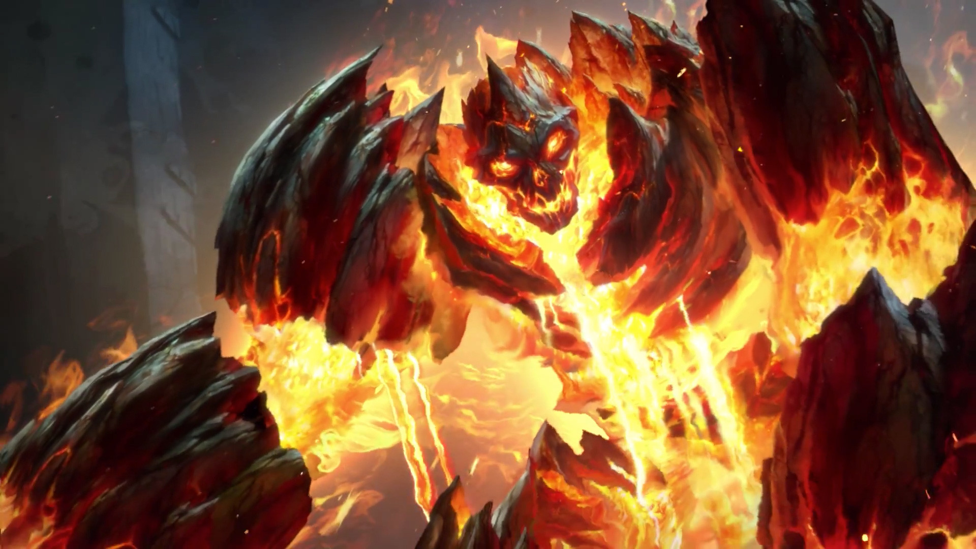 Ragnaros, Hearthstone, Elementale del fuoco, Lava, Fiamme, Full HD, sfondo Windows 11
