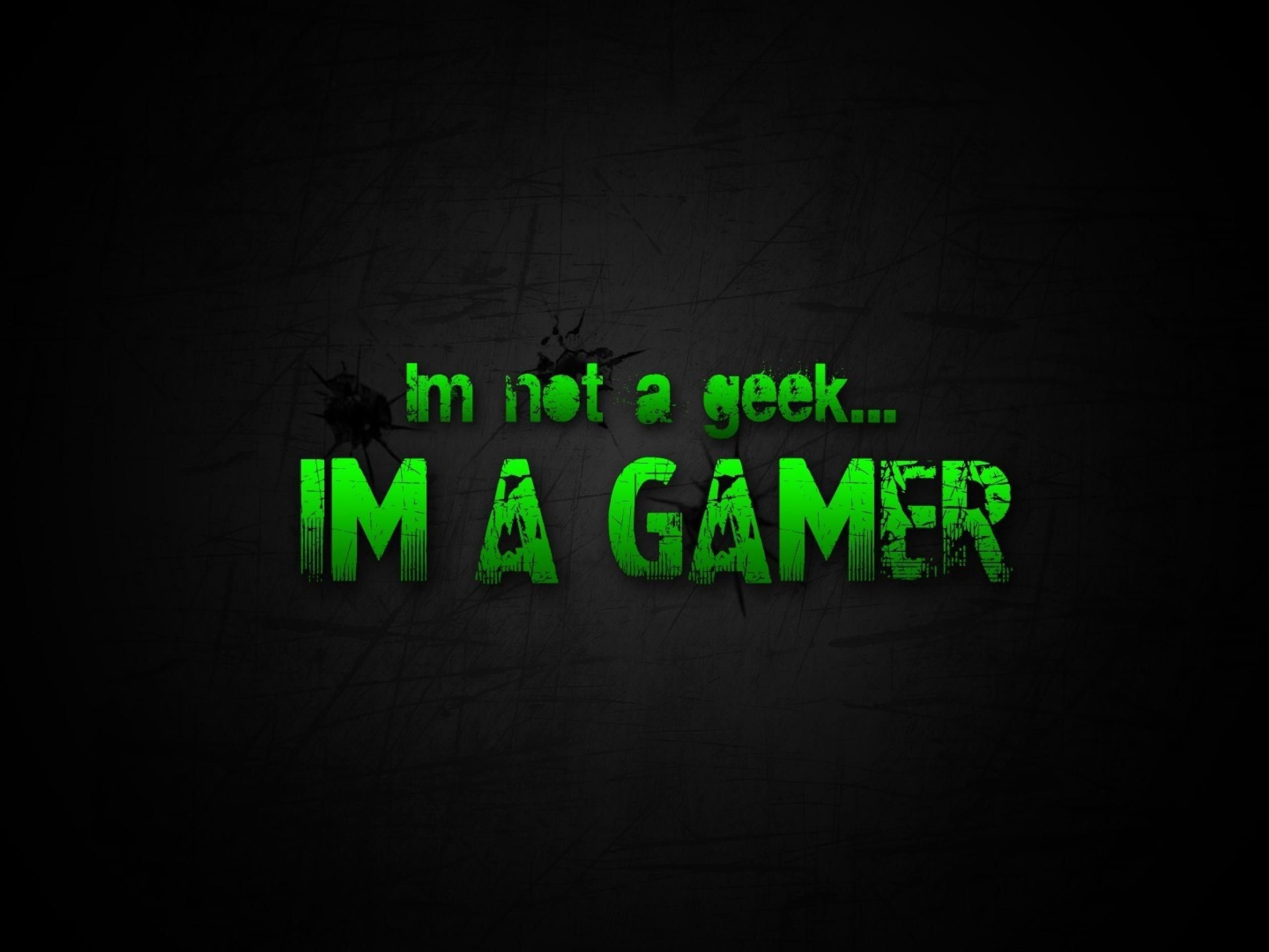 I'm a Gamer, Citazione, Verde, sfondo per iPad e tablet